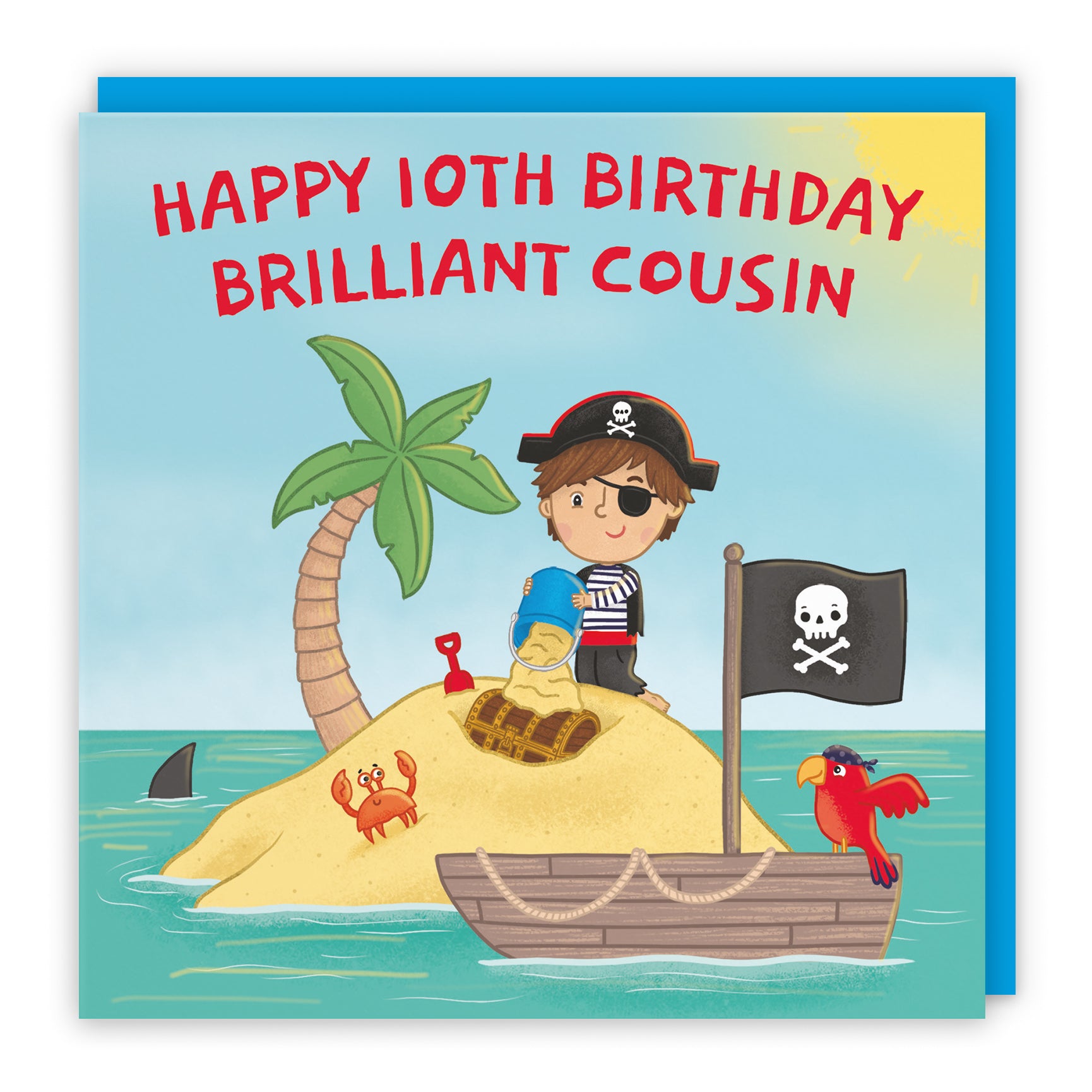 Pirate Desert Island Birthday Card Imagination