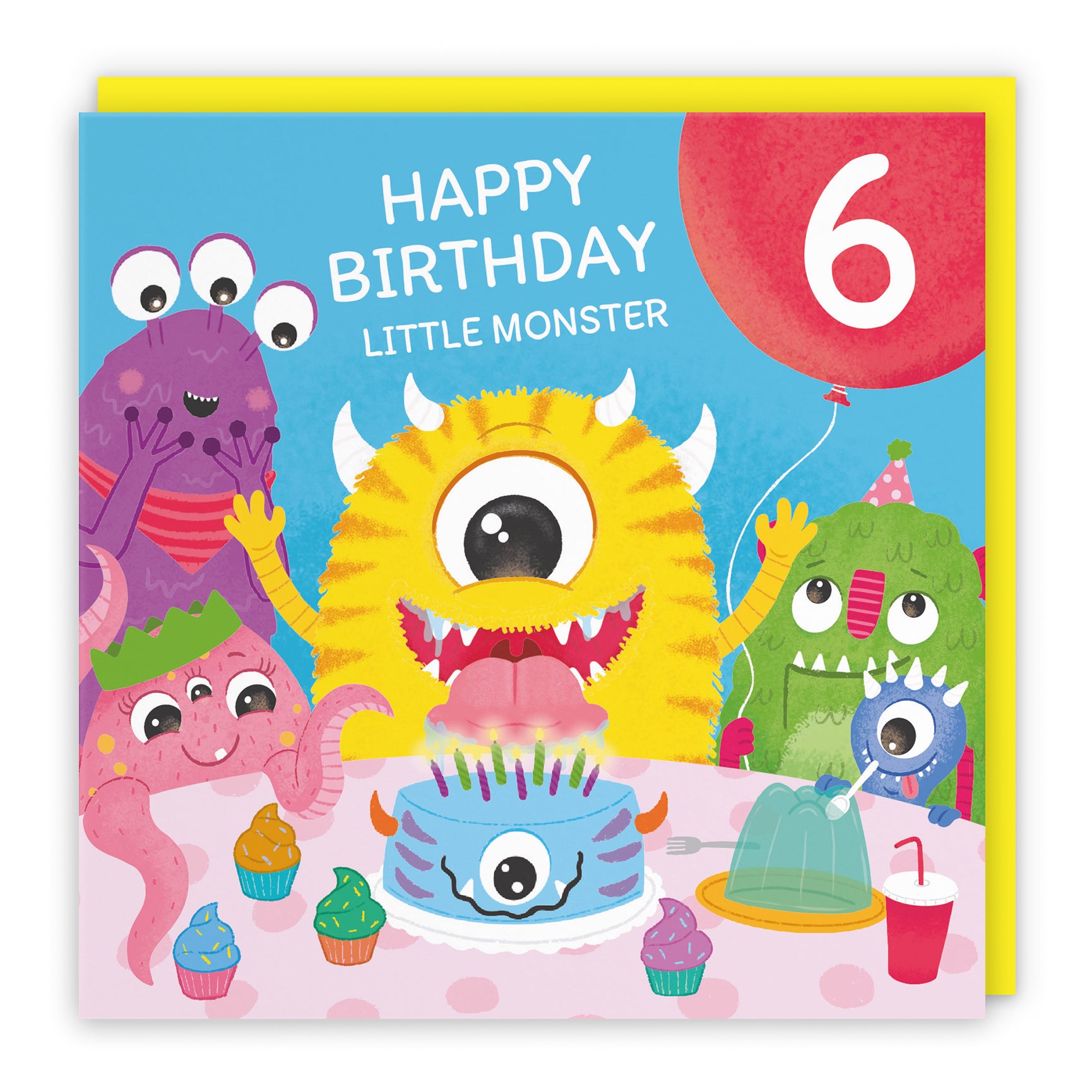Monsters Party Cute Birthday Card Imagination