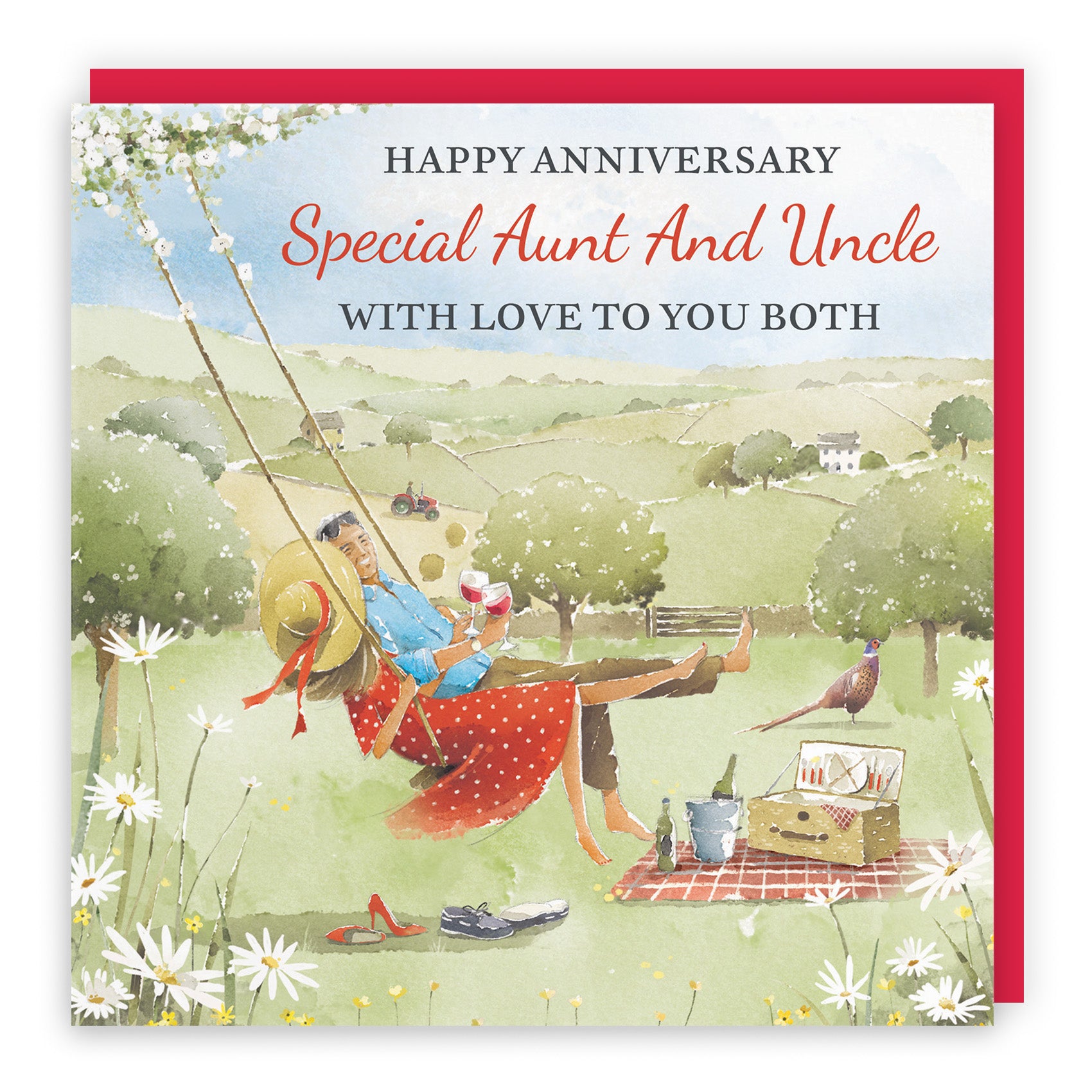 Meadow Picnic Anniversary Card Milo's Gallery