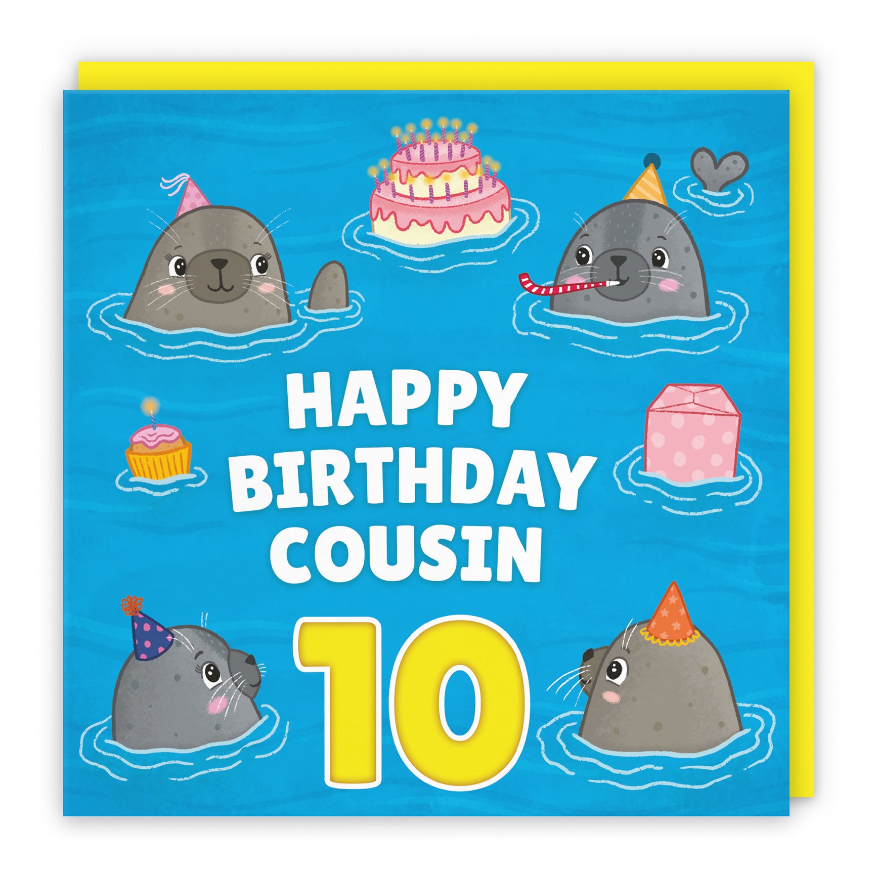 Cute Seals Birthday Card Ocean
