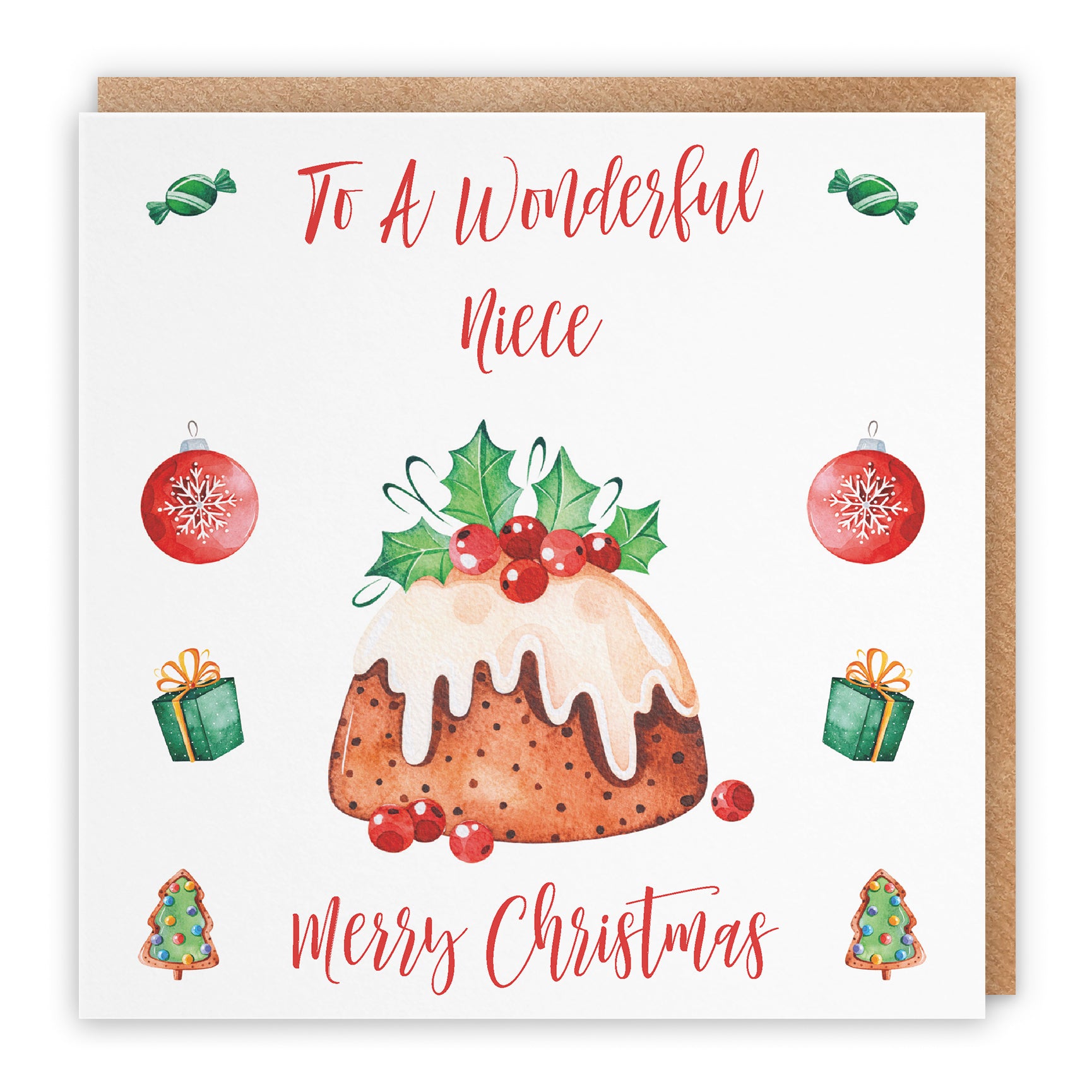 Christmas Card Christmas Pudding