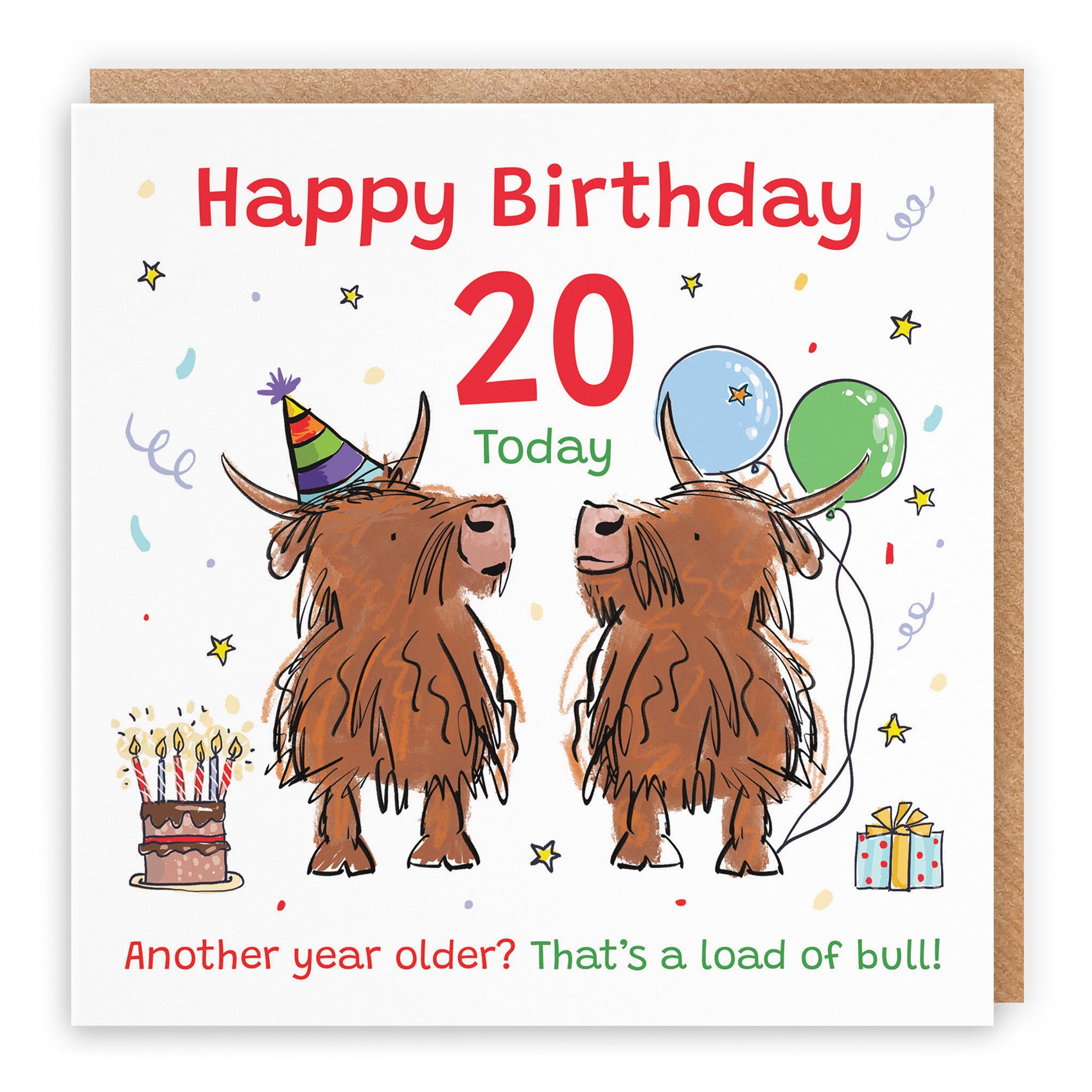 Highland Cows Birthday Card Animal Party