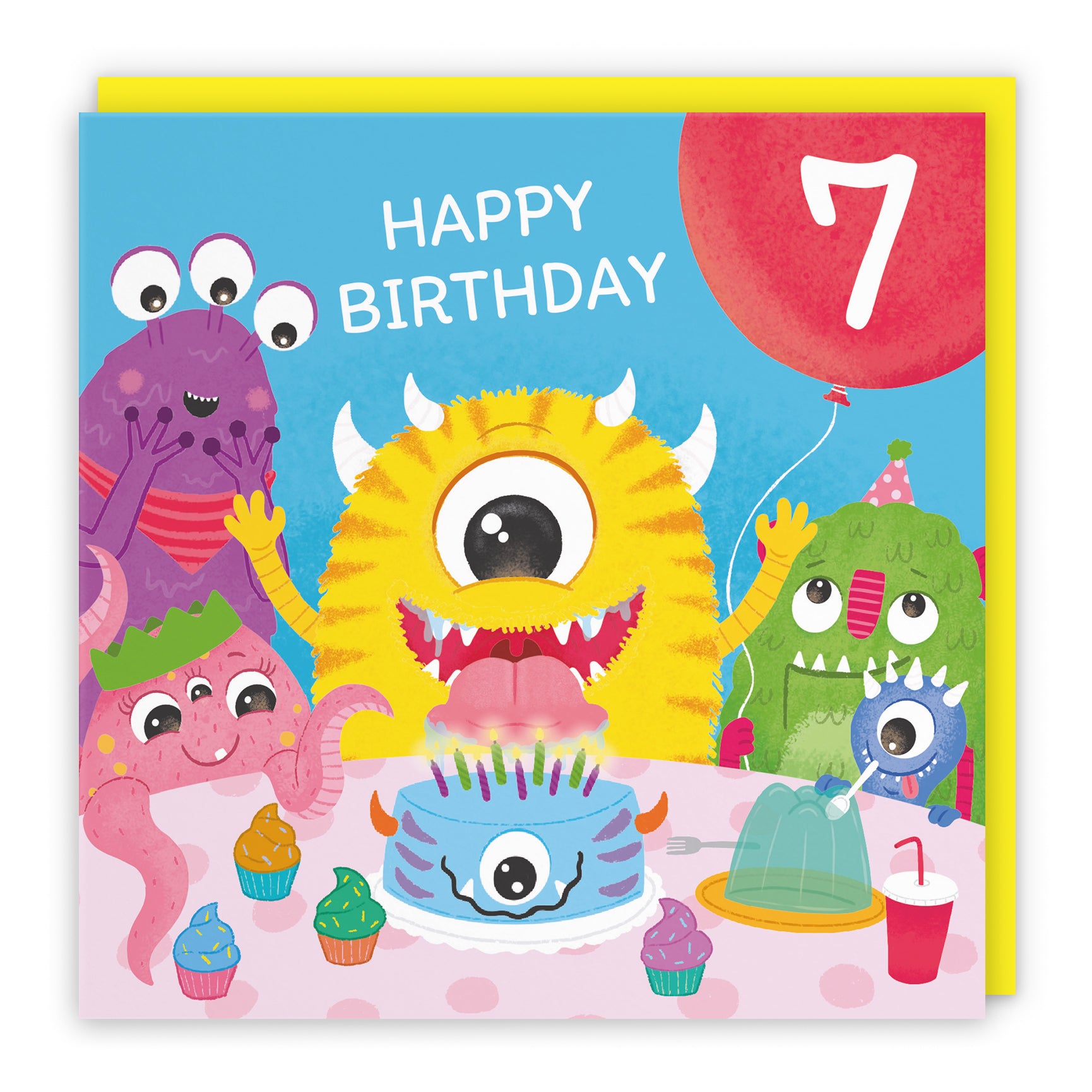Monsters Party Cute Birthday Card Imagination