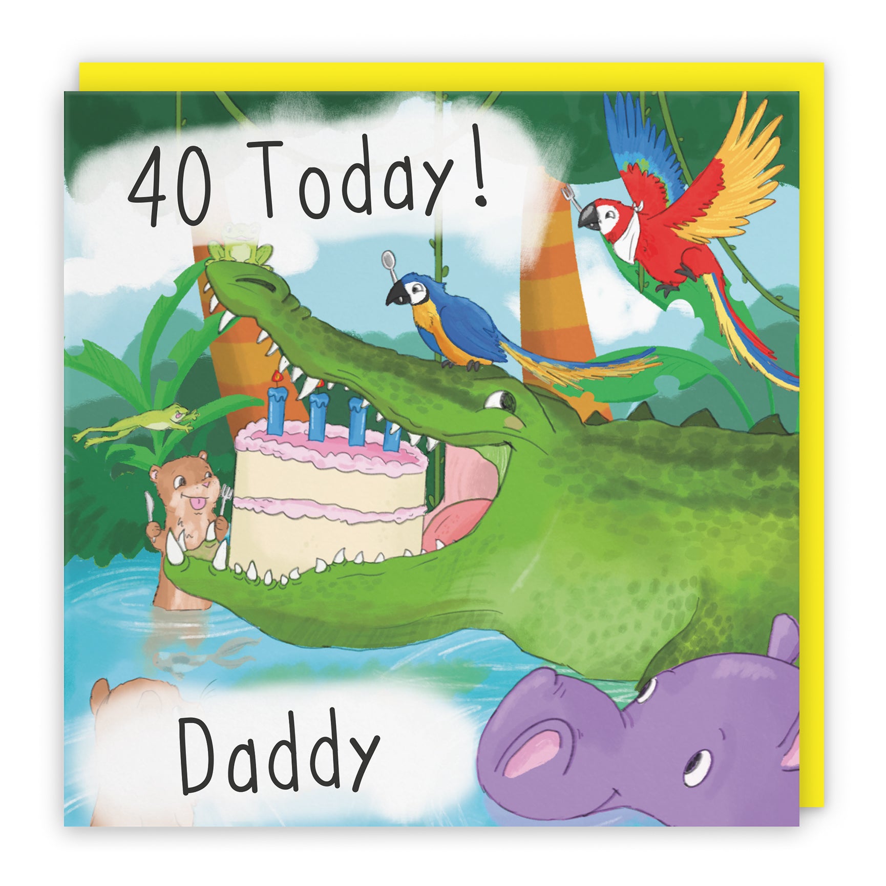 Crocodile Birthday Card Jungle