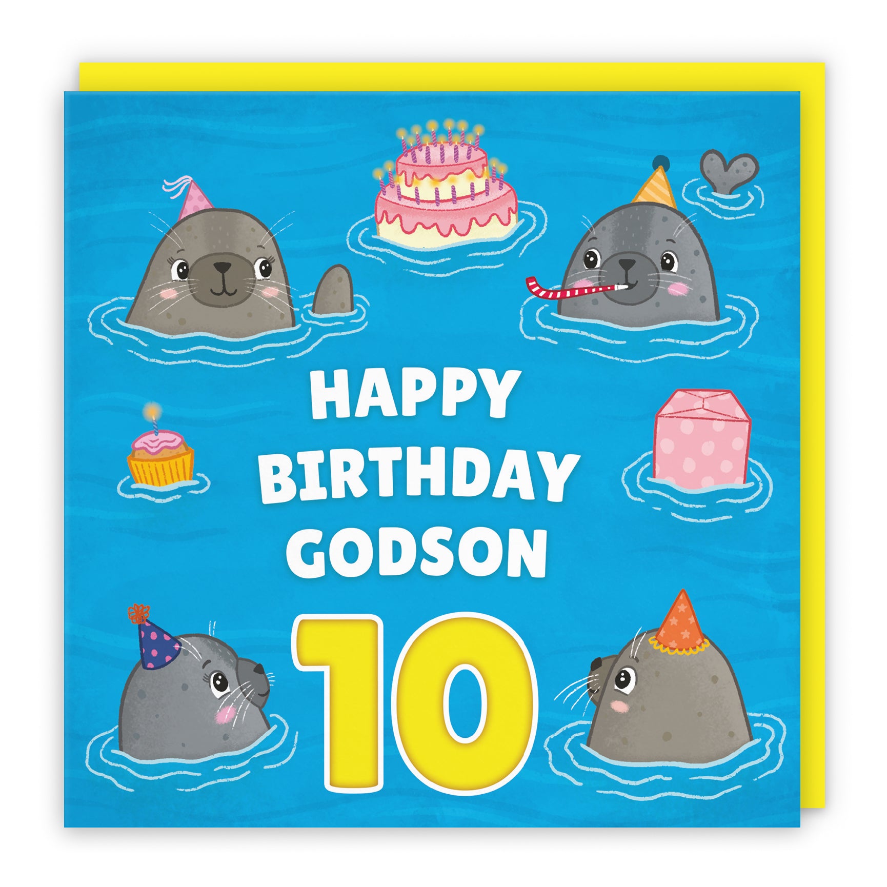 Cute Seals Birthday Card Ocean
