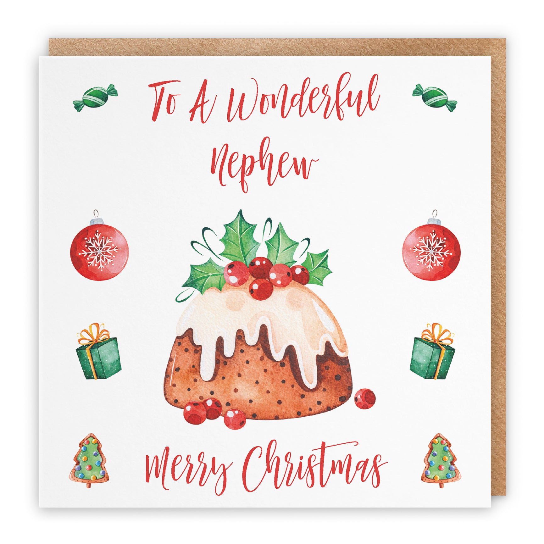 Christmas Card Christmas Pudding