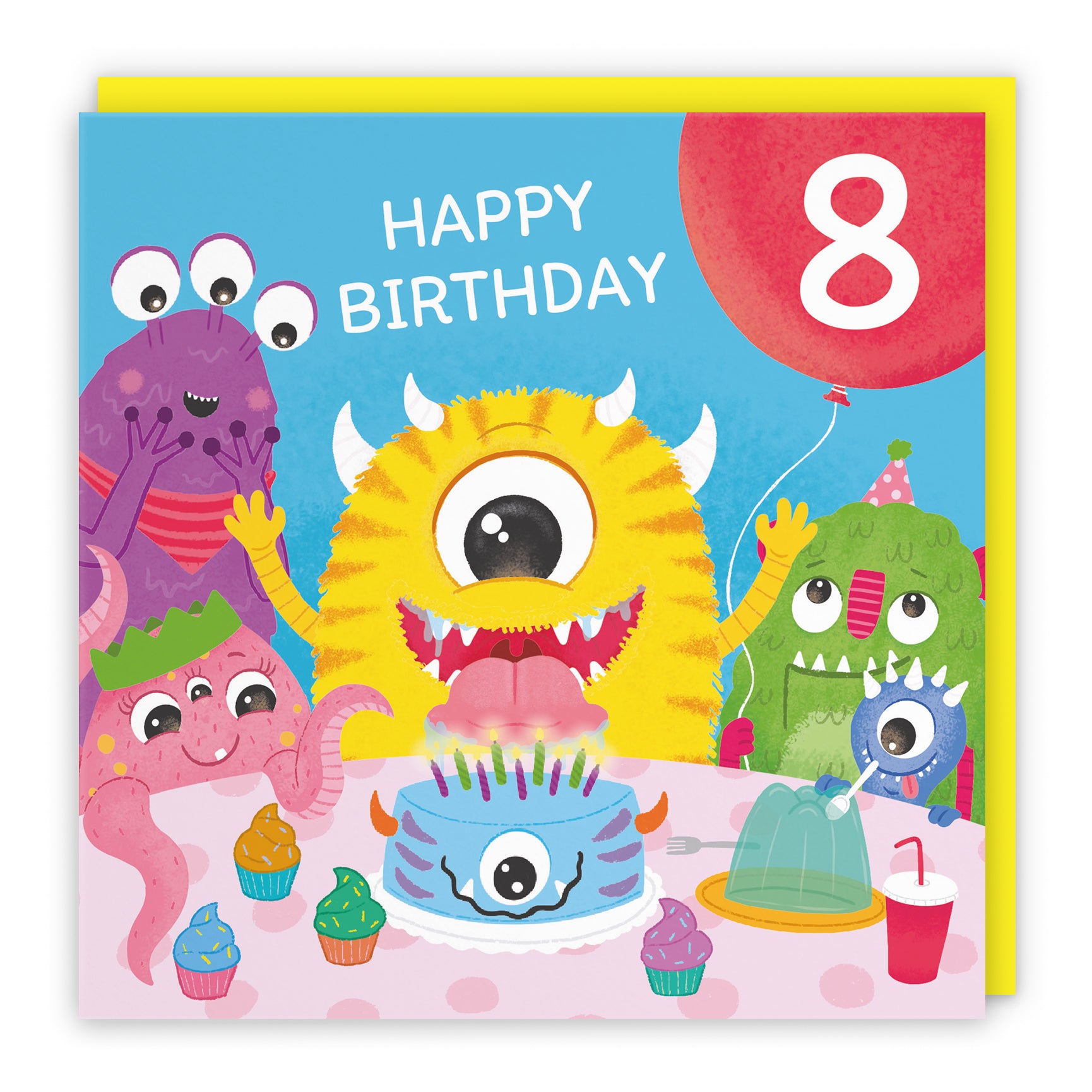 Monsters Party Cute Birthday Card Imagination