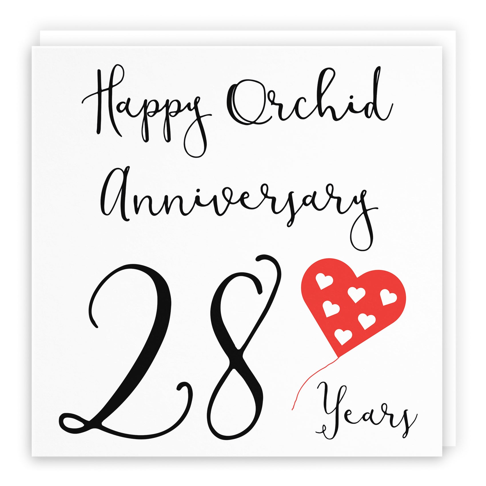 Balloon Heart Anniversary Card Red Heart