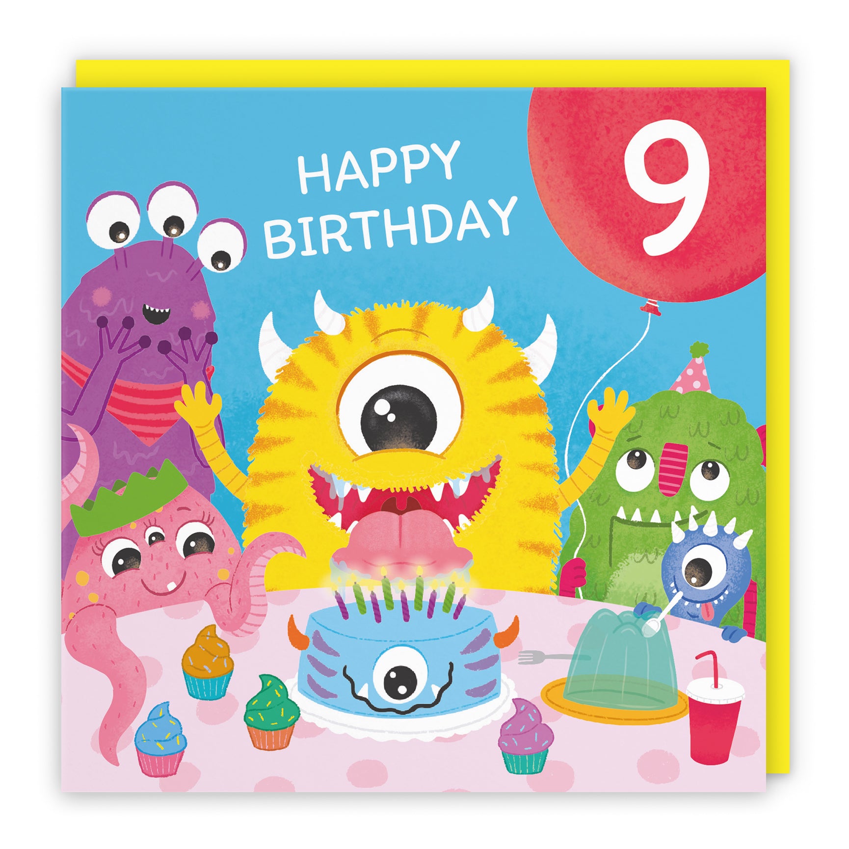 Monsters Party Cute Birthday Card Imagination