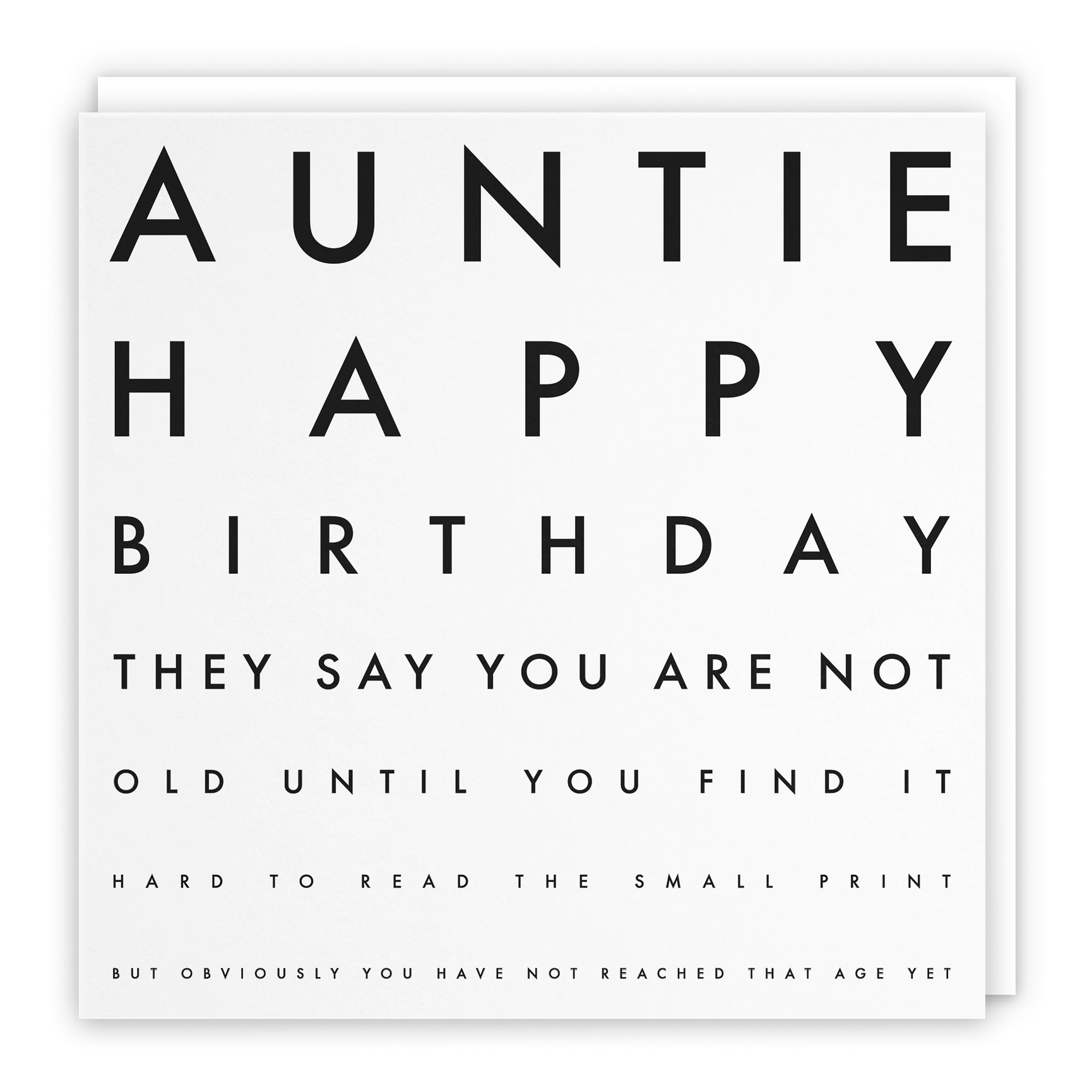 Funny Eye Test Birthday Card Letters
