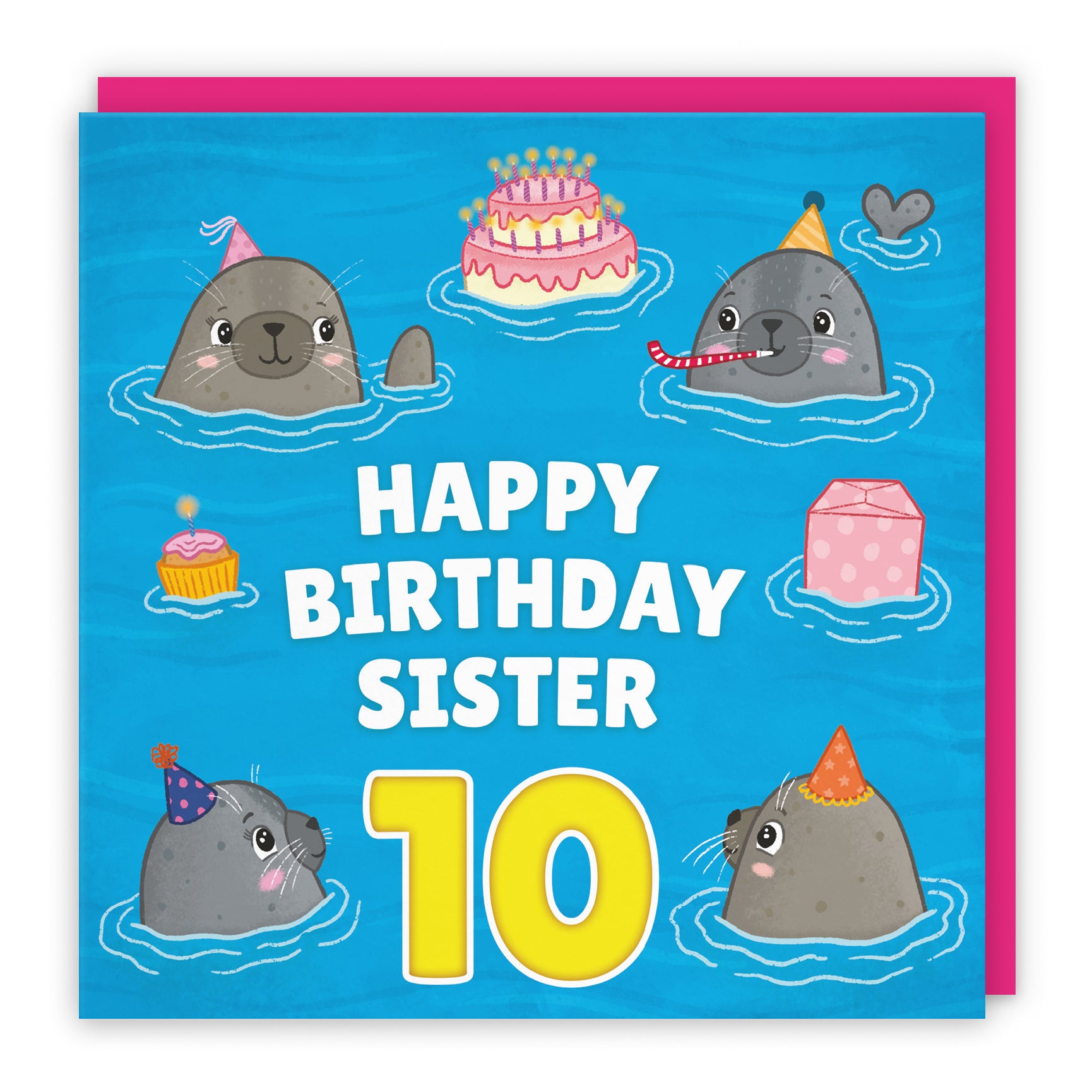 Cute Seals Birthday Card Ocean