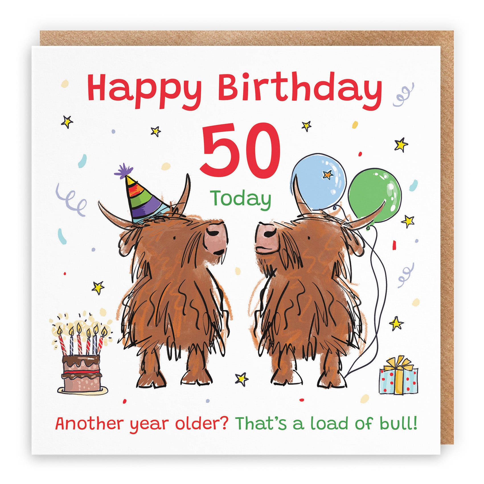 Highland Cows Birthday Card Animal Party