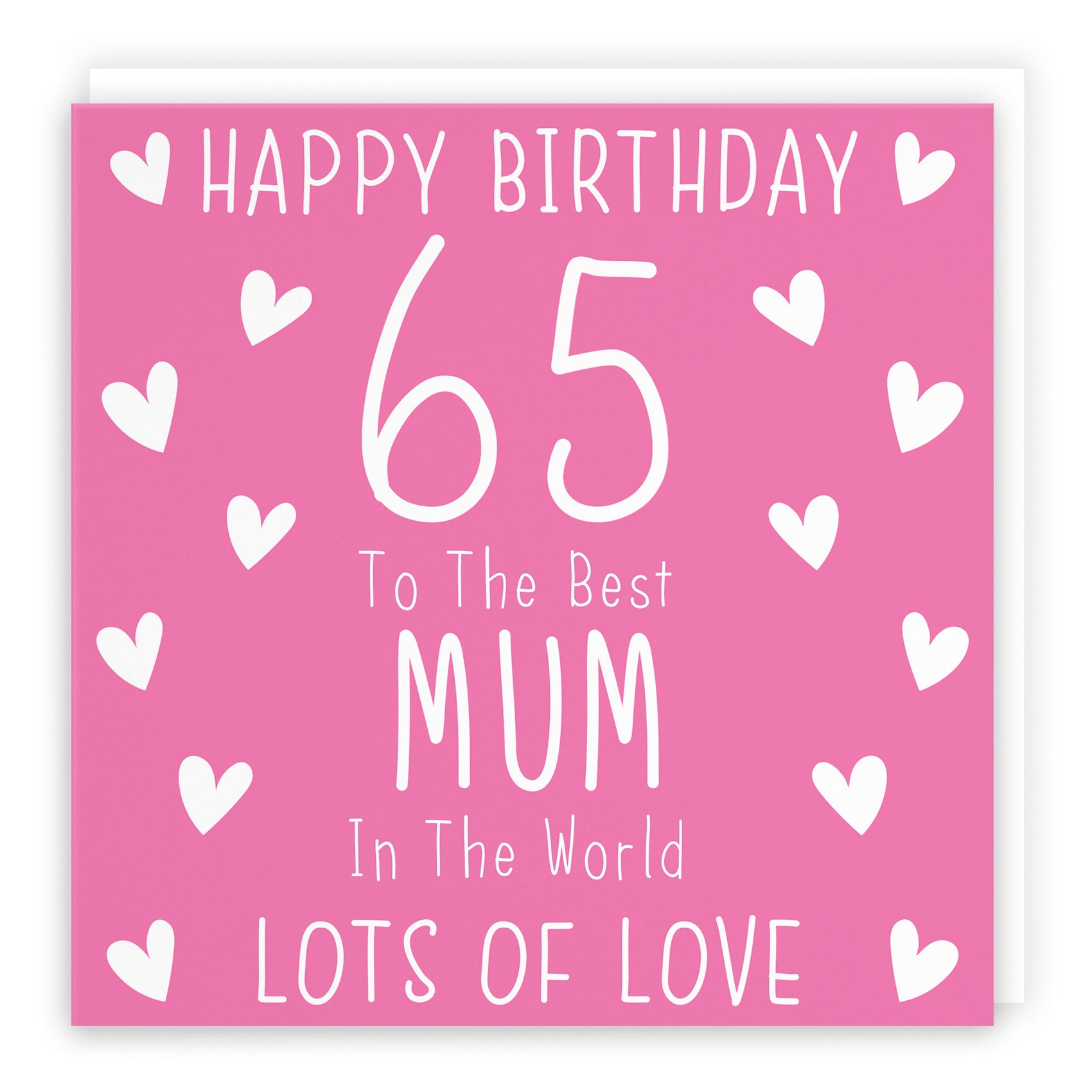 Hearts Pink Birthday Card Iconic