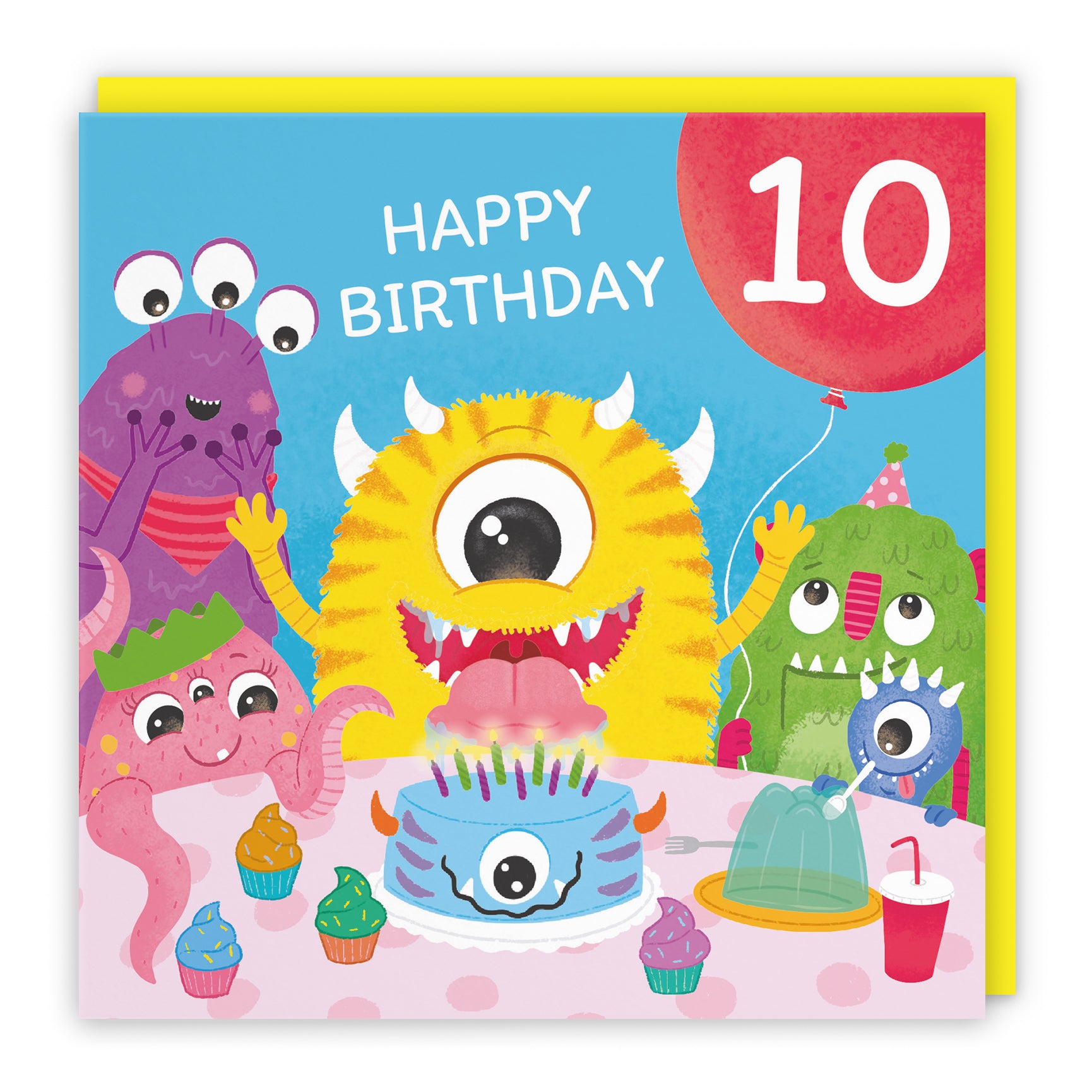 Monsters Party Cute Birthday Card Imagination