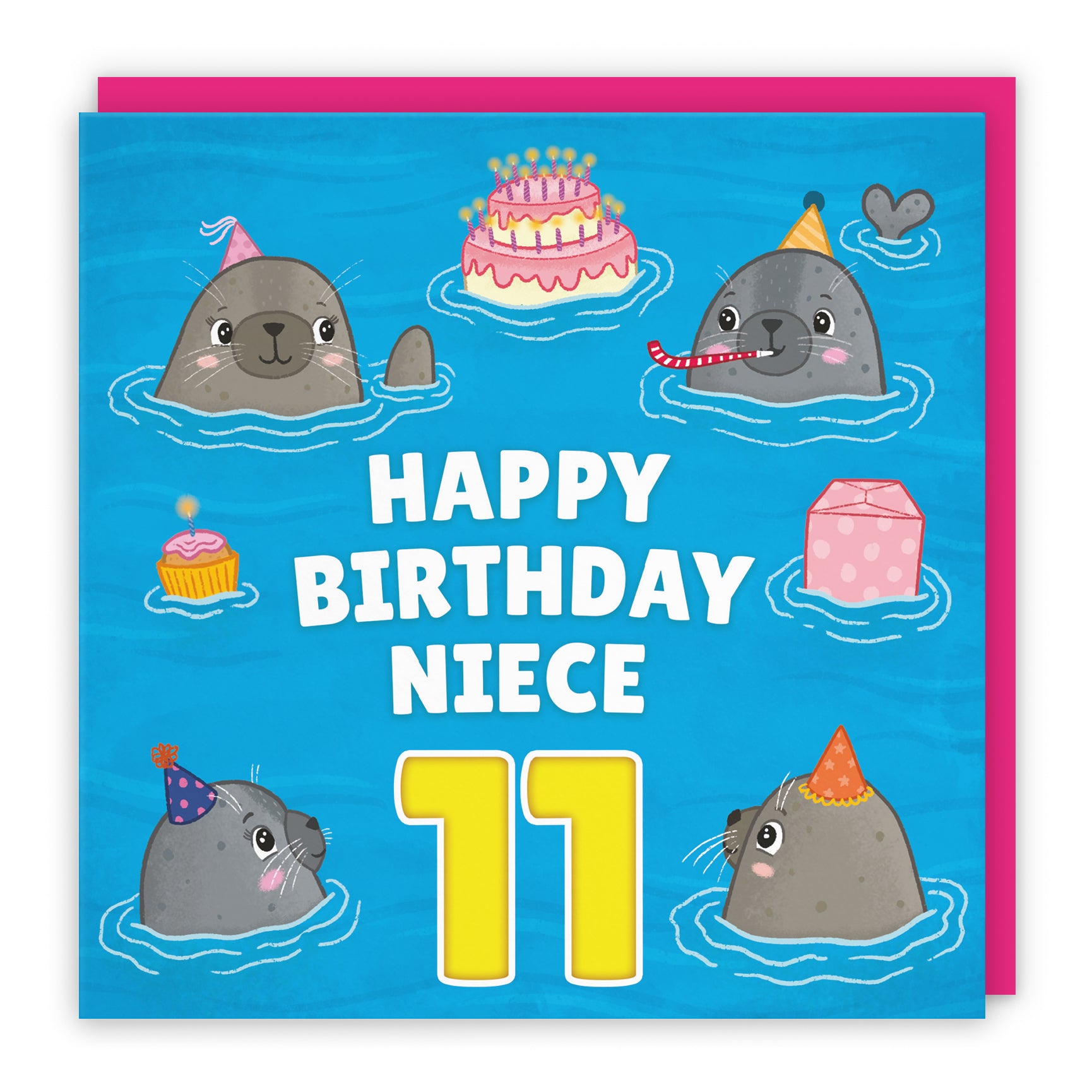 Cute Seals Birthday Card Ocean