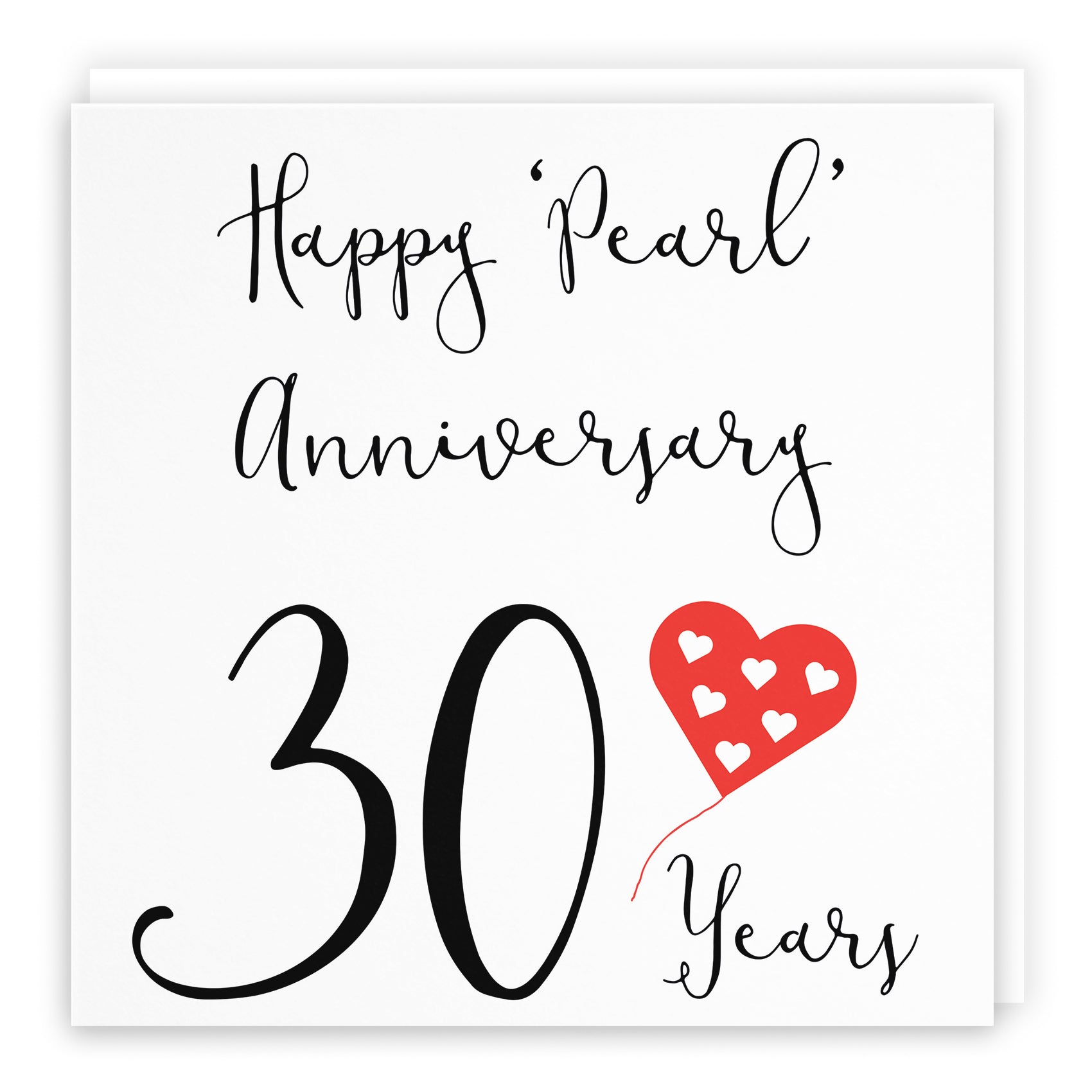 Balloon Heart Anniversary Card Red Heart