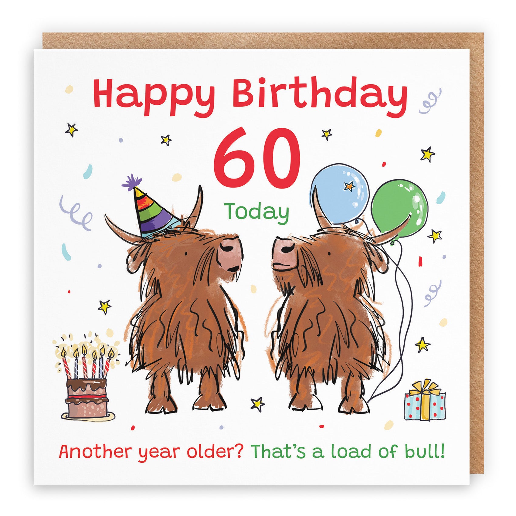Highland Cows Birthday Card Animal Party