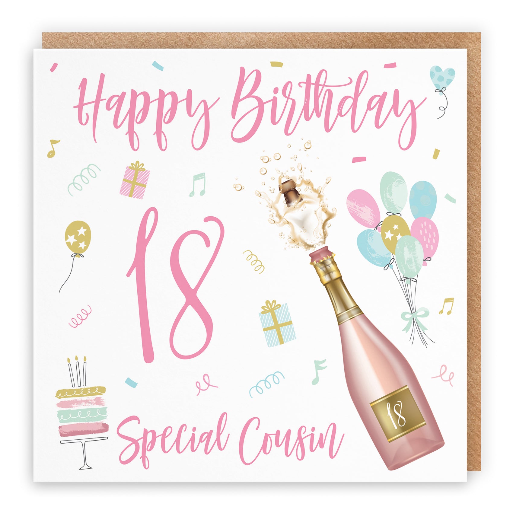 Birthday Card Champagne
