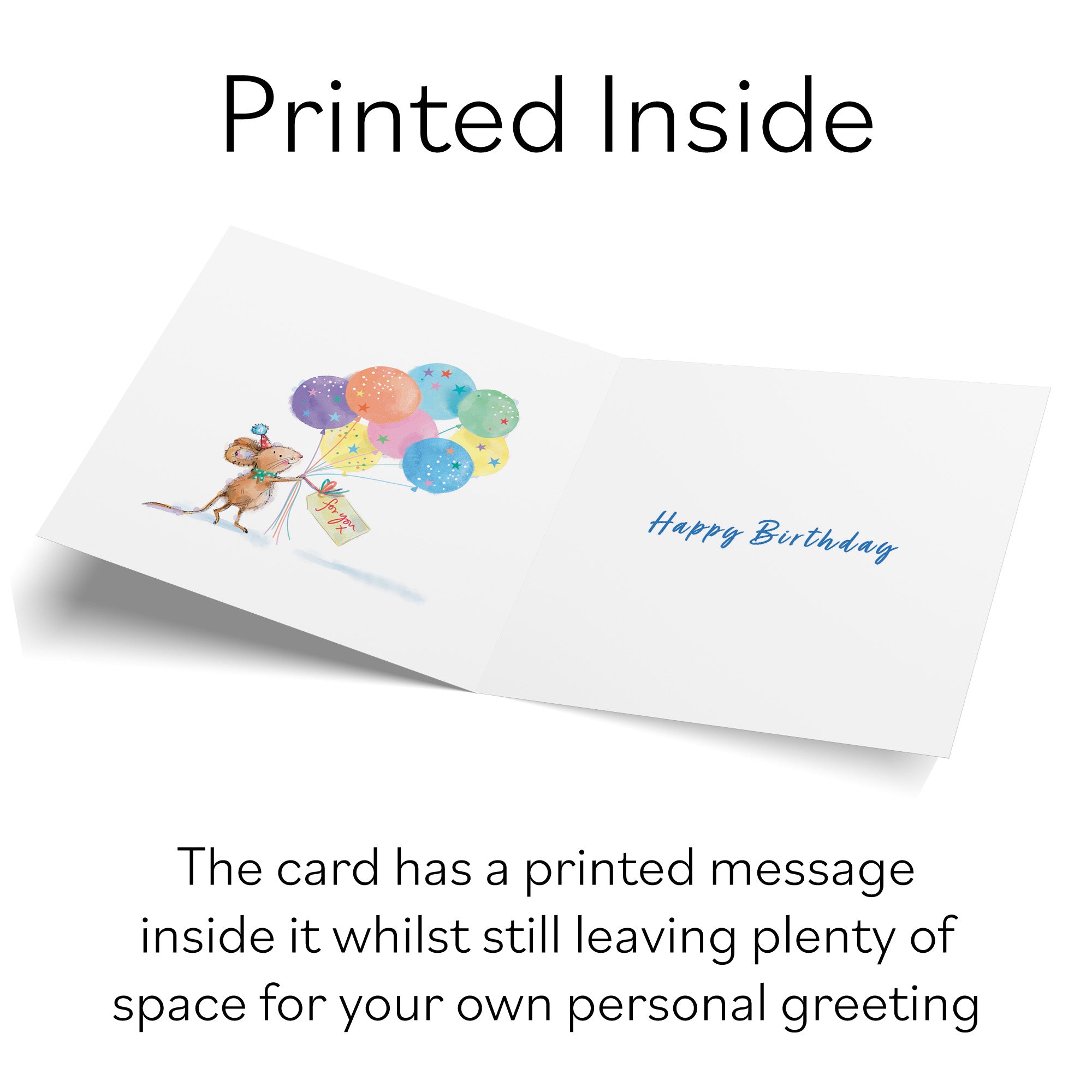 Colourful Balloons Birthday Card Little Whiskers