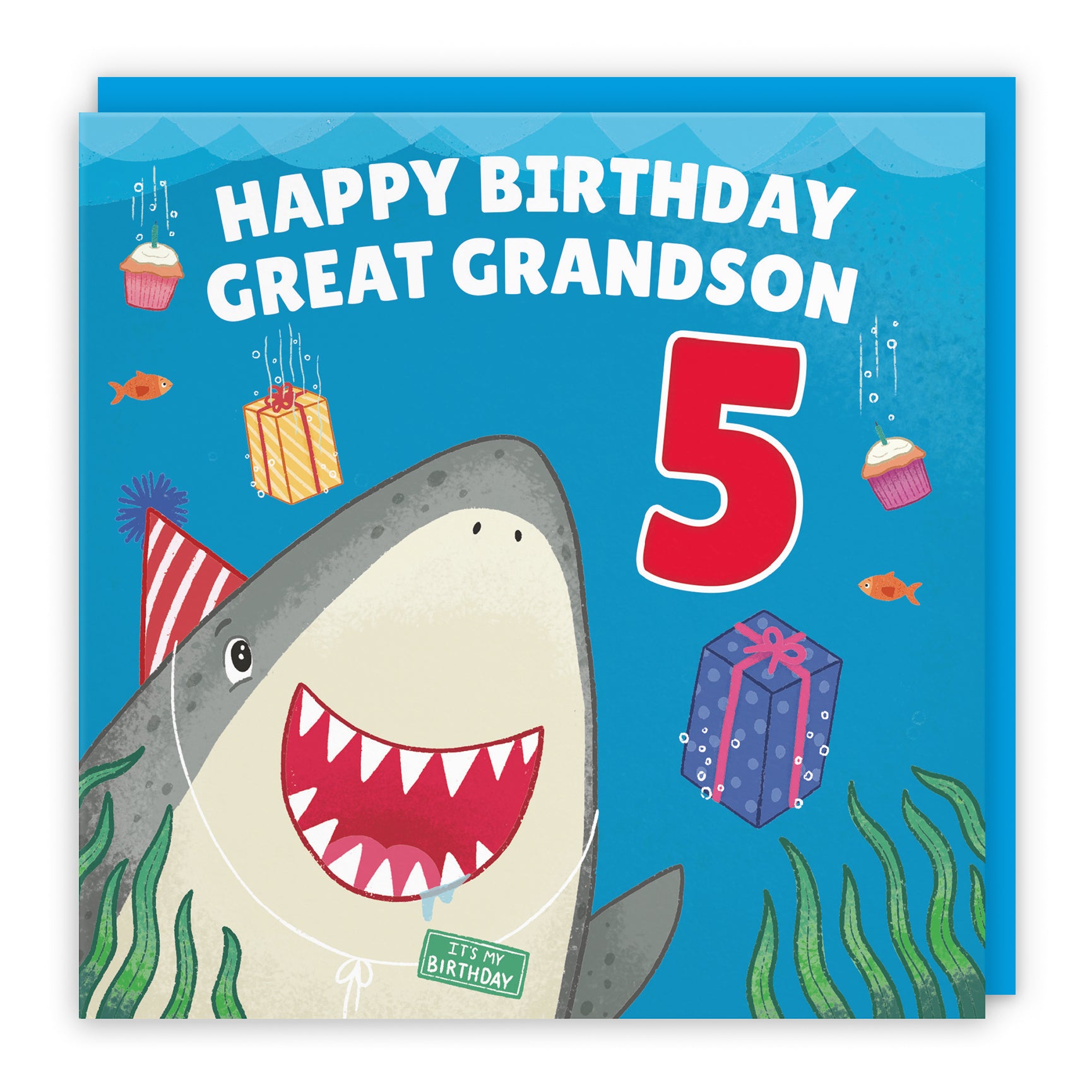 Cute Shark Birthday Card Ocean