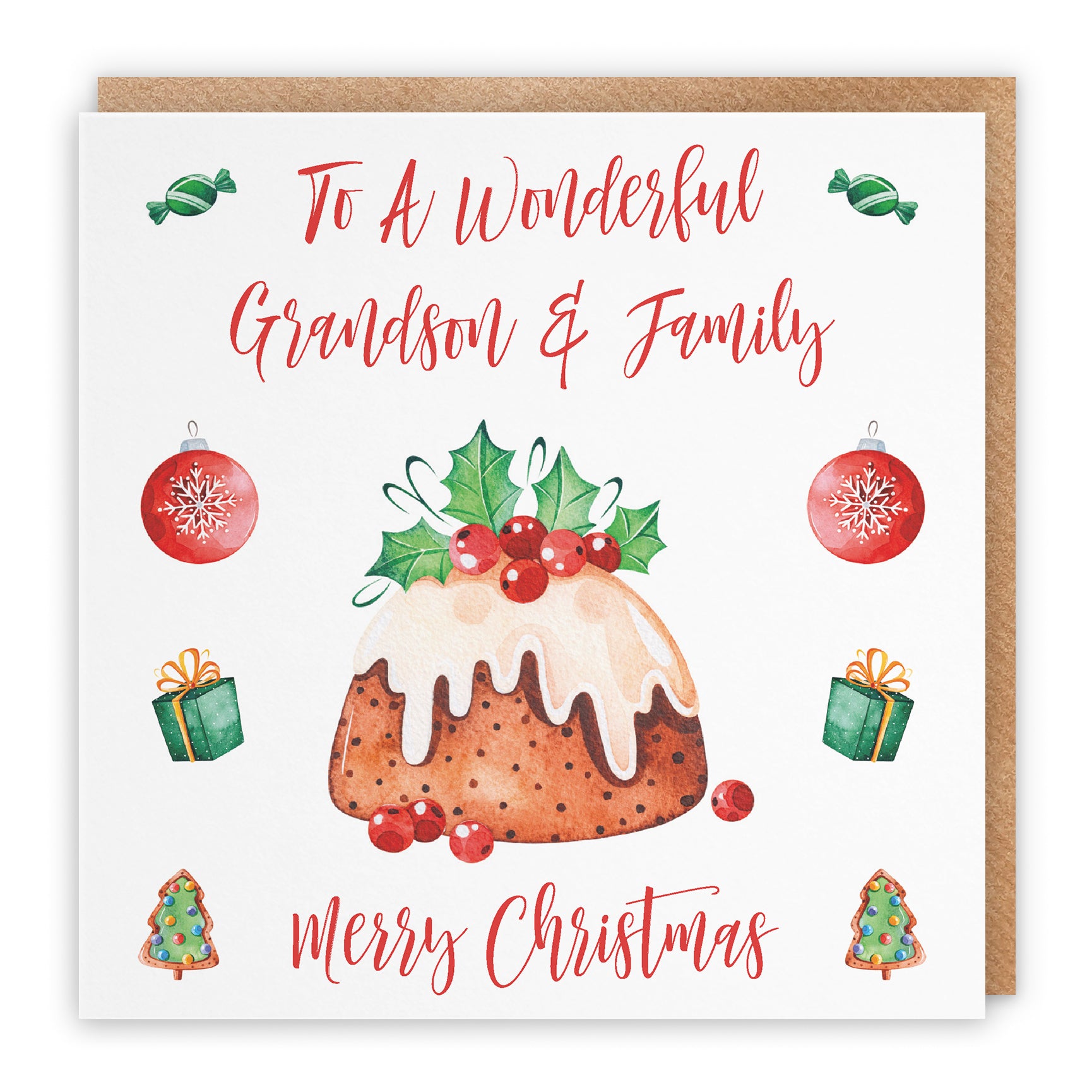 Christmas Card Christmas Pudding