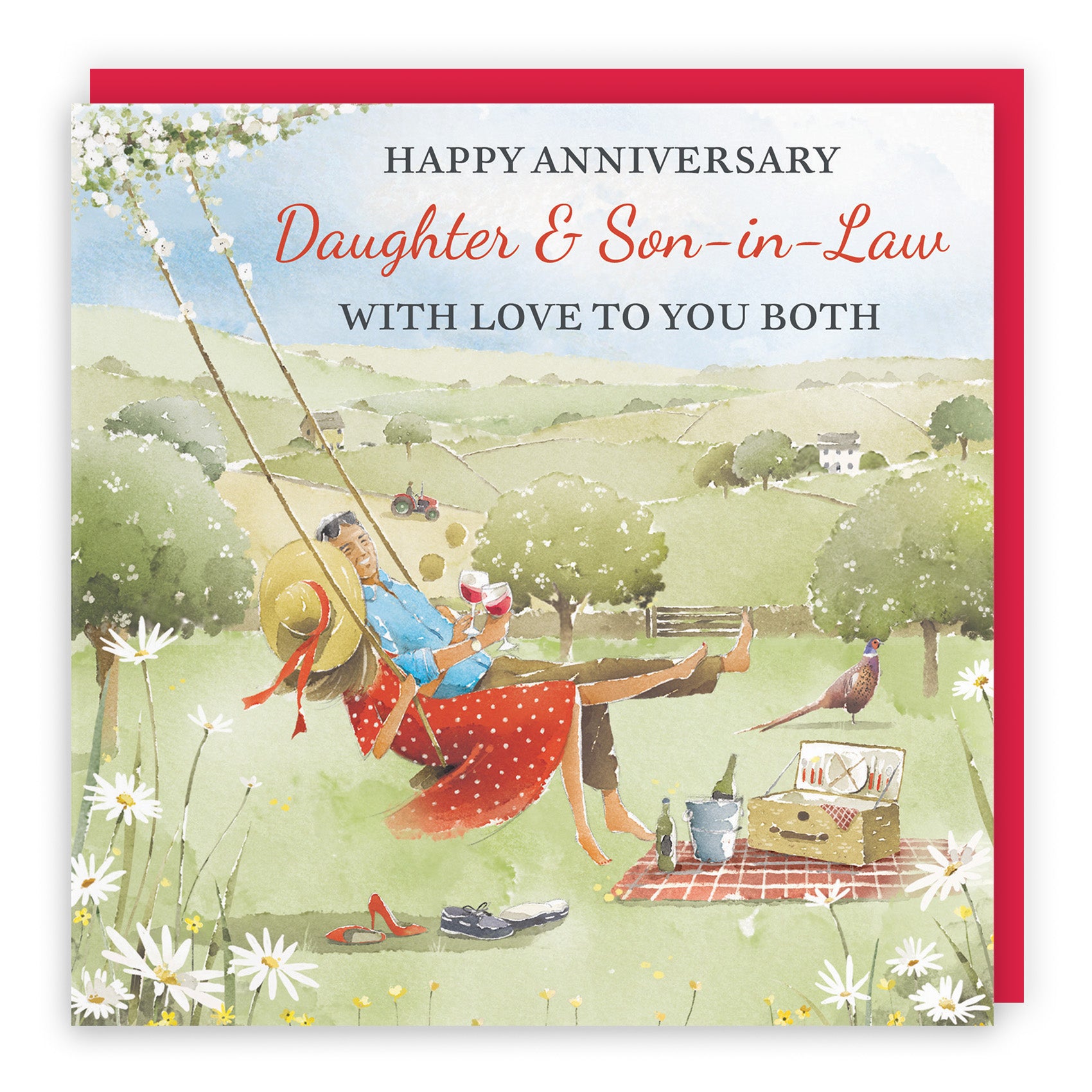 Meadow Picnic Anniversary Card Milo's Gallery