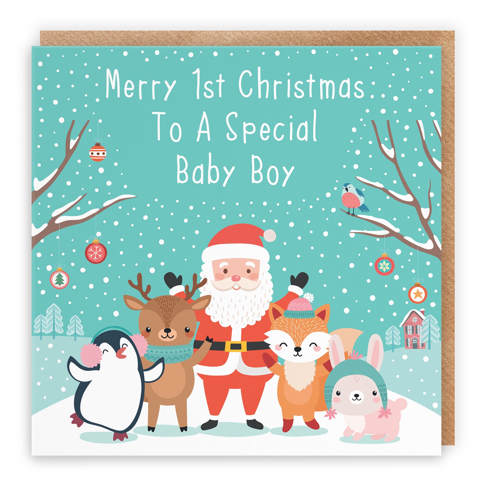 Christmas Card Santa & Friends