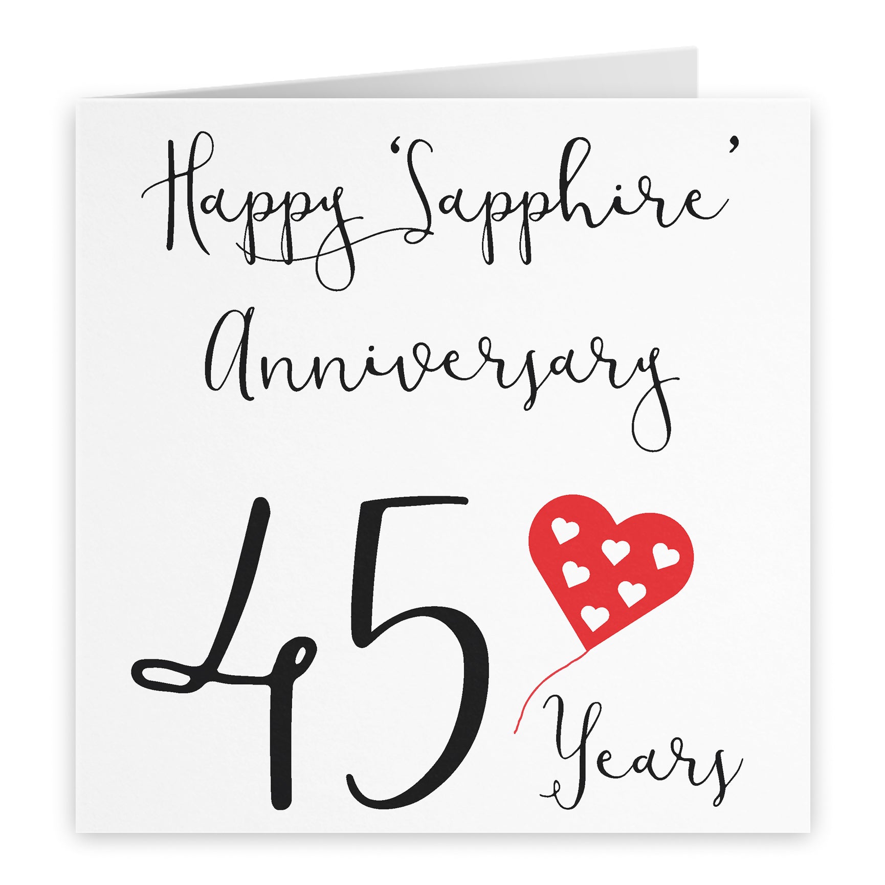 Balloon Heart Anniversary Card Red Heart