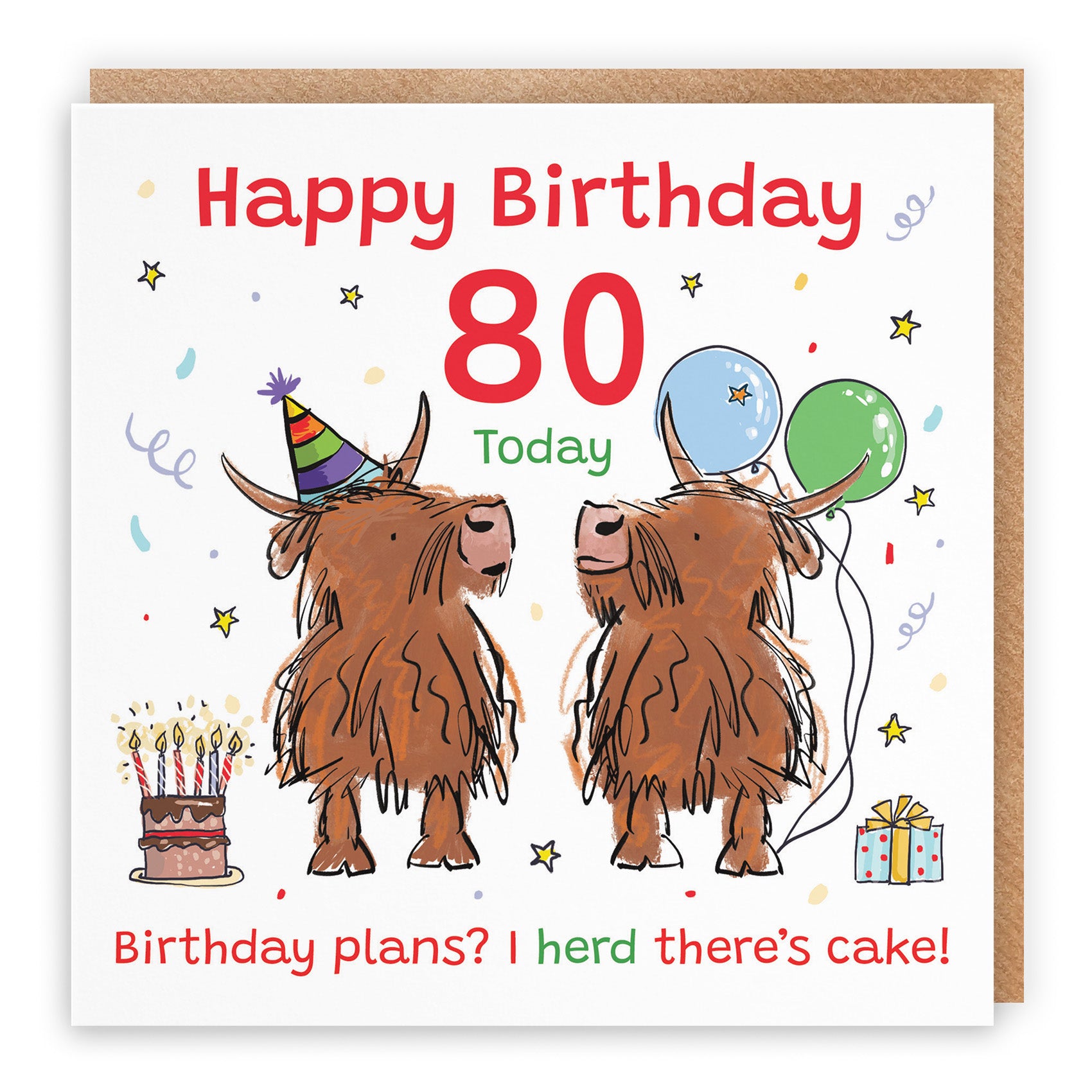 Highland Cows Birthday Card Animal Party
