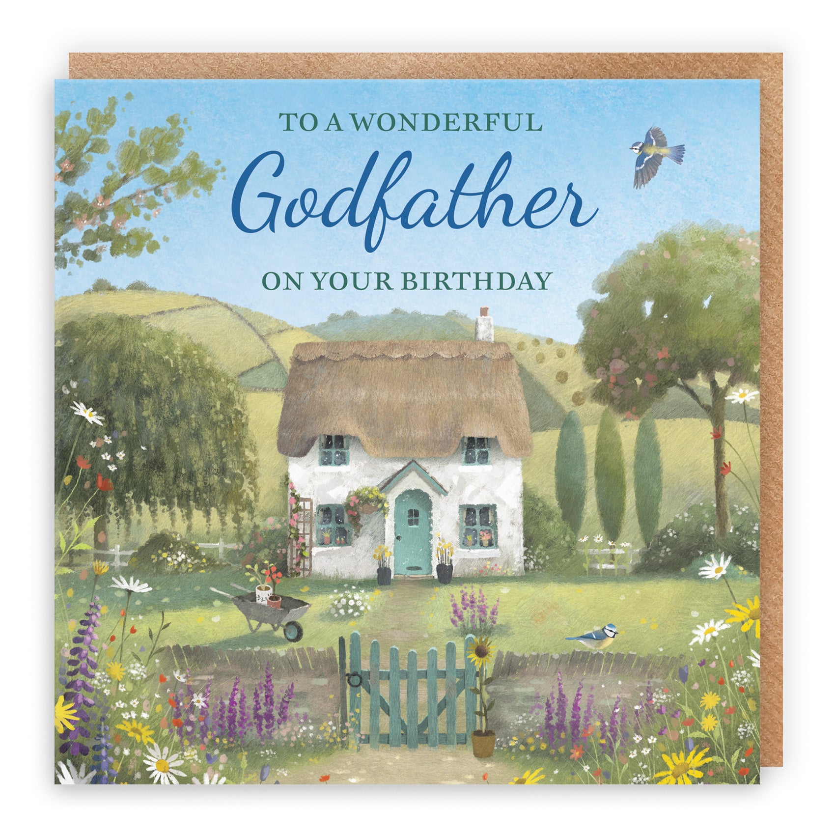 Thatched Cottage Birthday Card Milo's Gallery