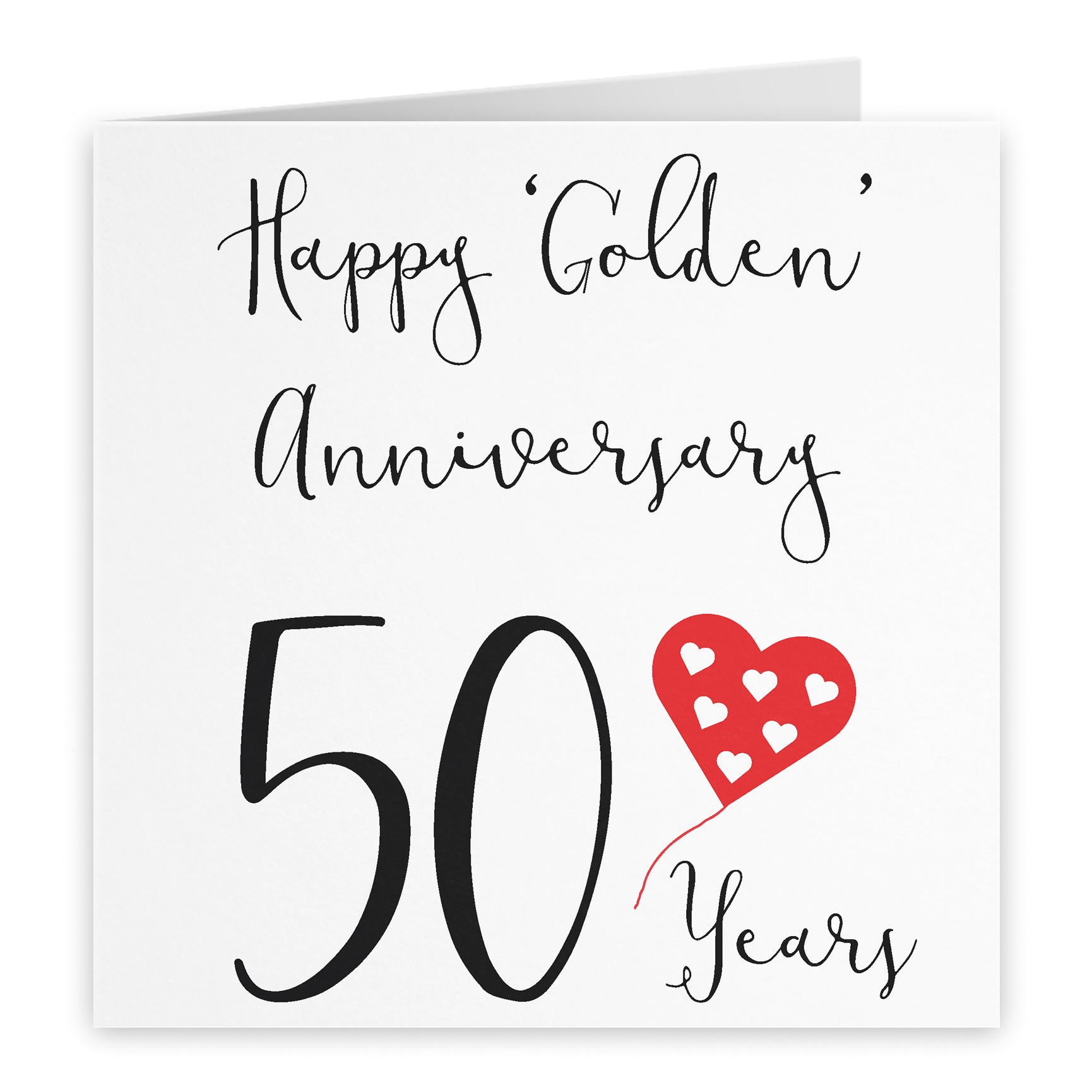 Balloon Heart Anniversary Card Red Heart