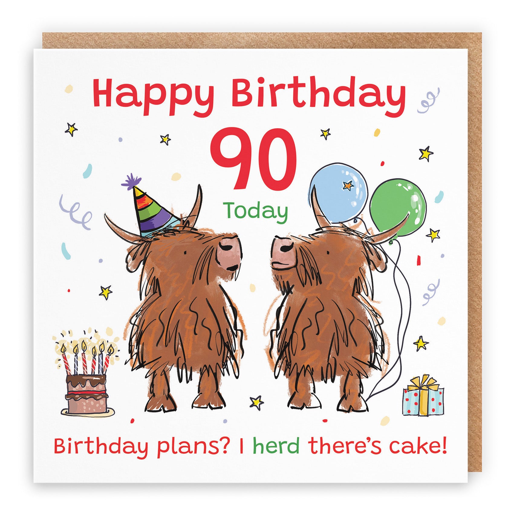 Highland Cows Birthday Card Animal Party