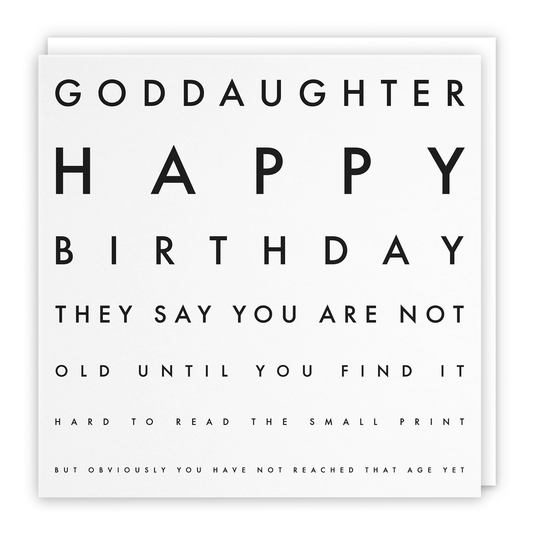 Funny Eye Test Birthday Card Letters