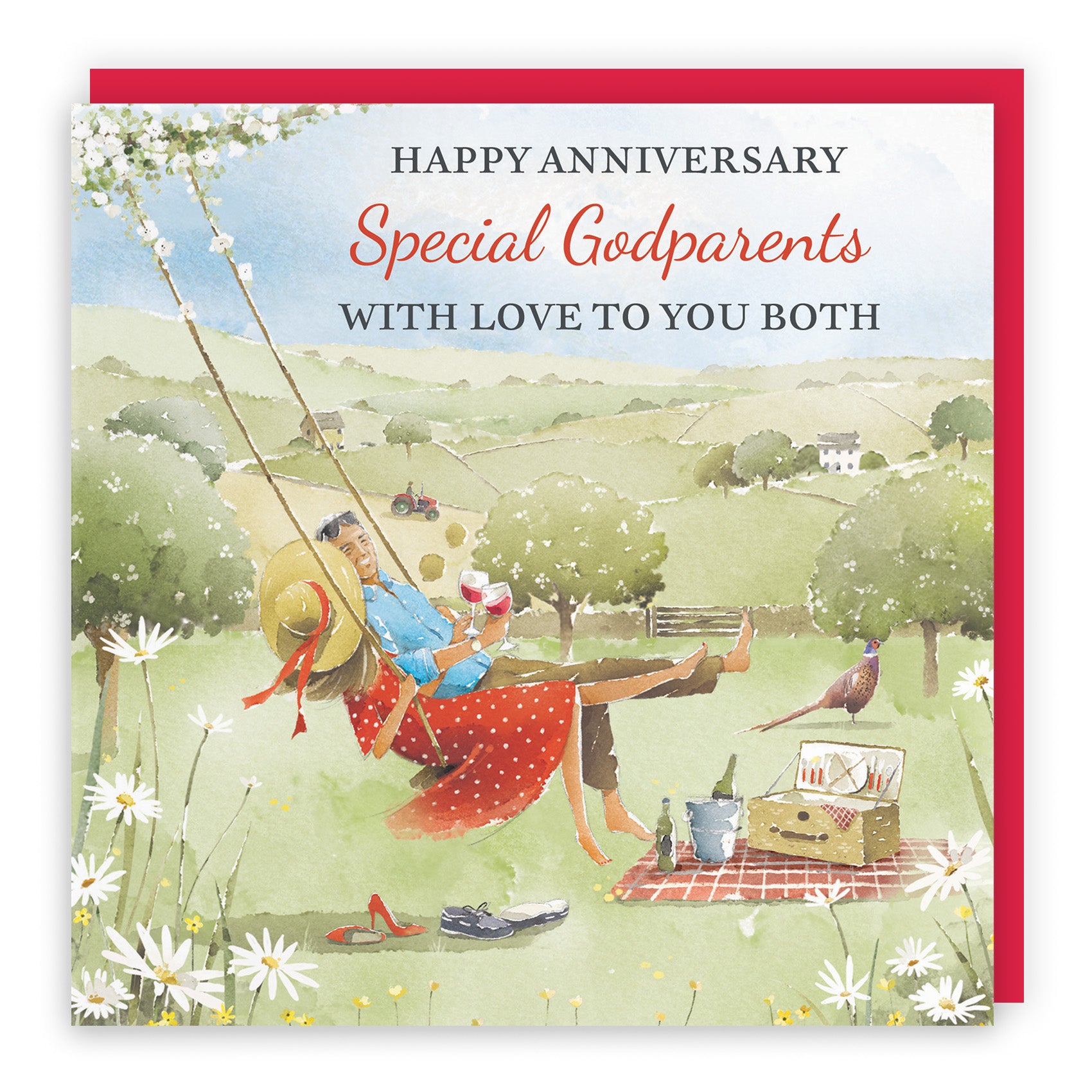 Meadow Picnic Anniversary Card Milo's Gallery