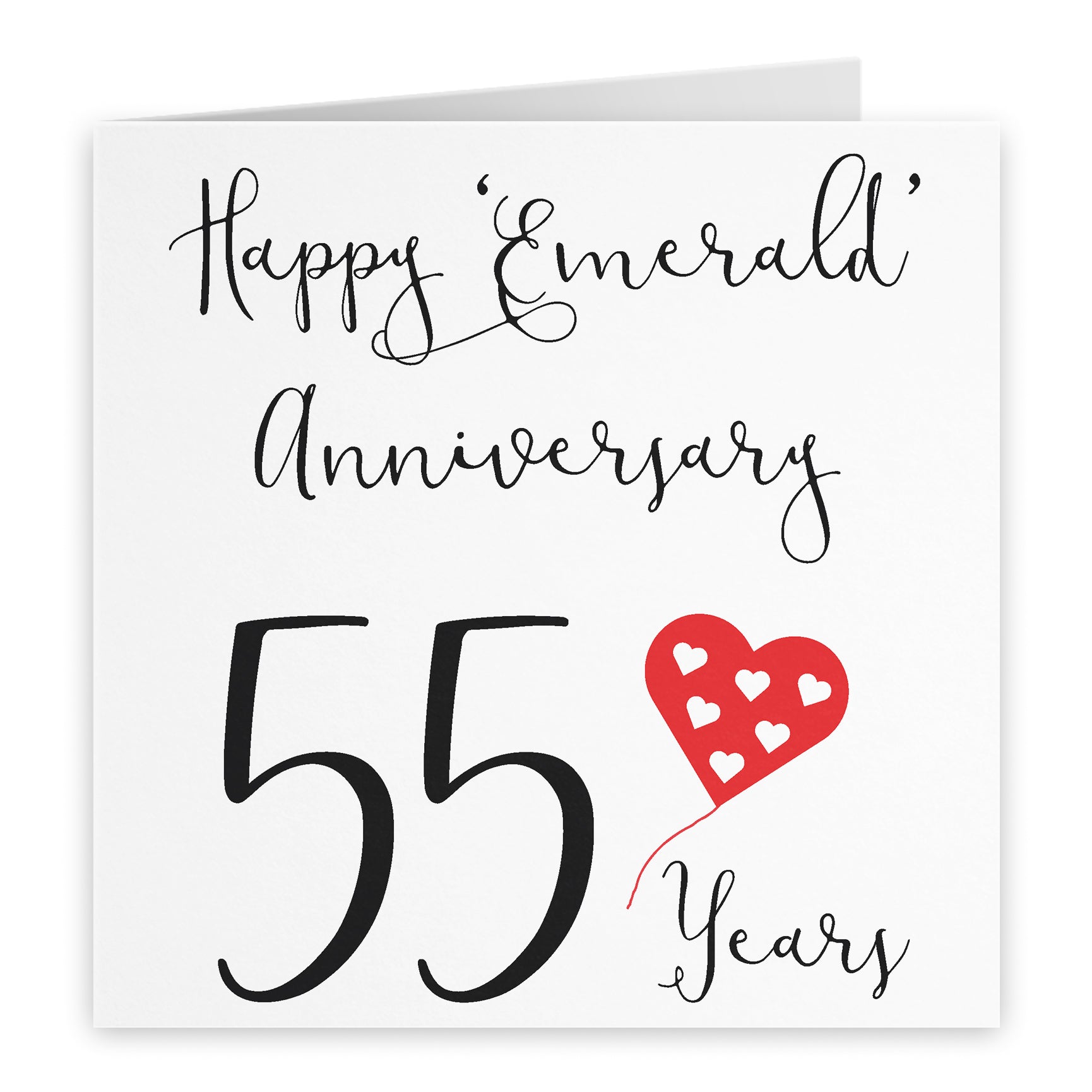 Balloon Heart Anniversary Card Red Heart