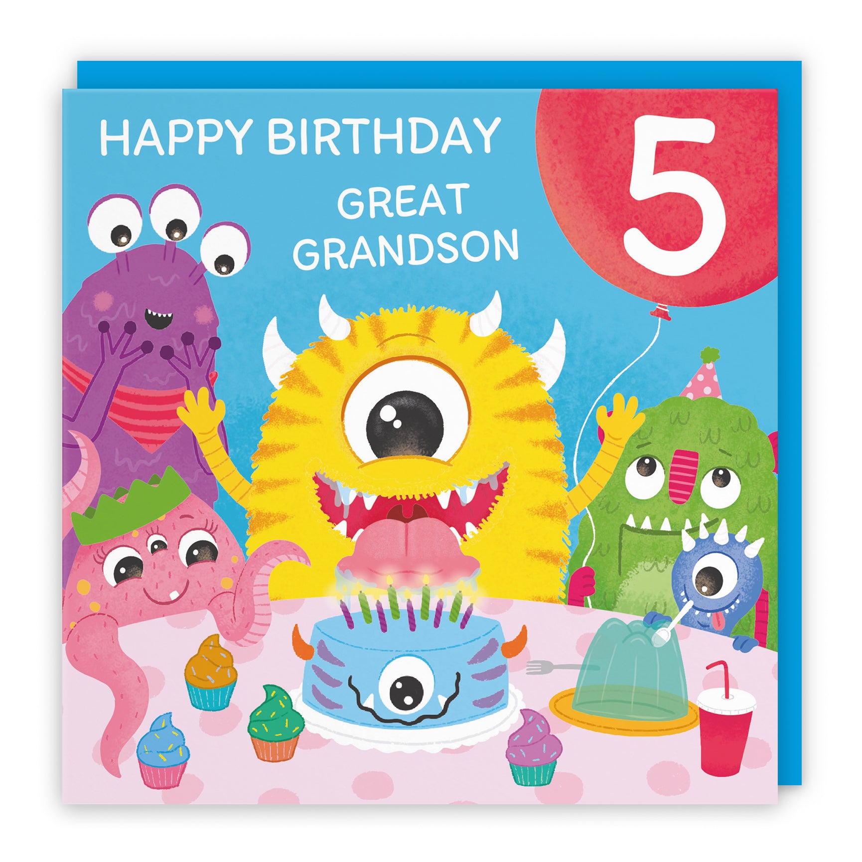 Monsters Party Cute Birthday Card Imagination