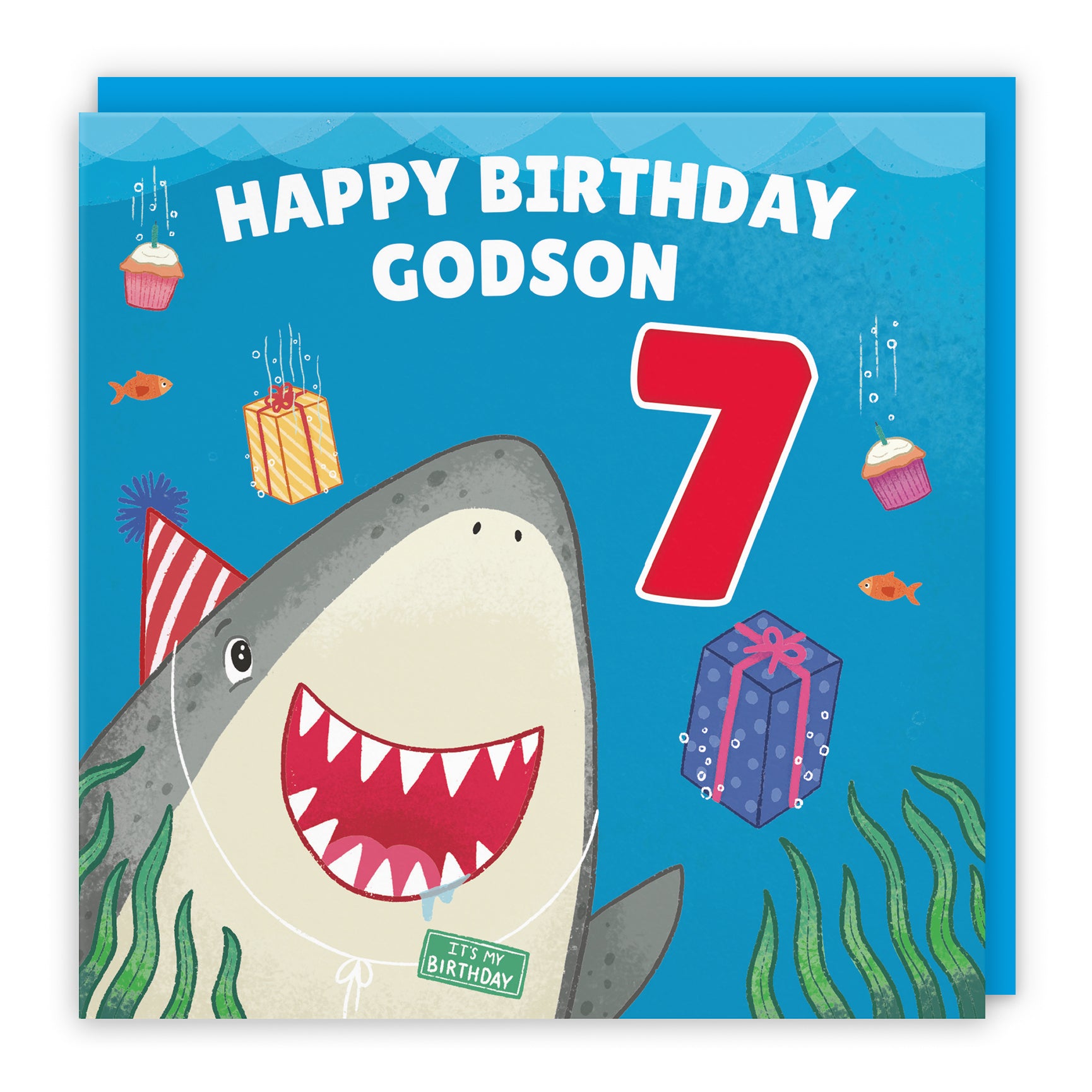 Cute Shark Birthday Card Ocean
