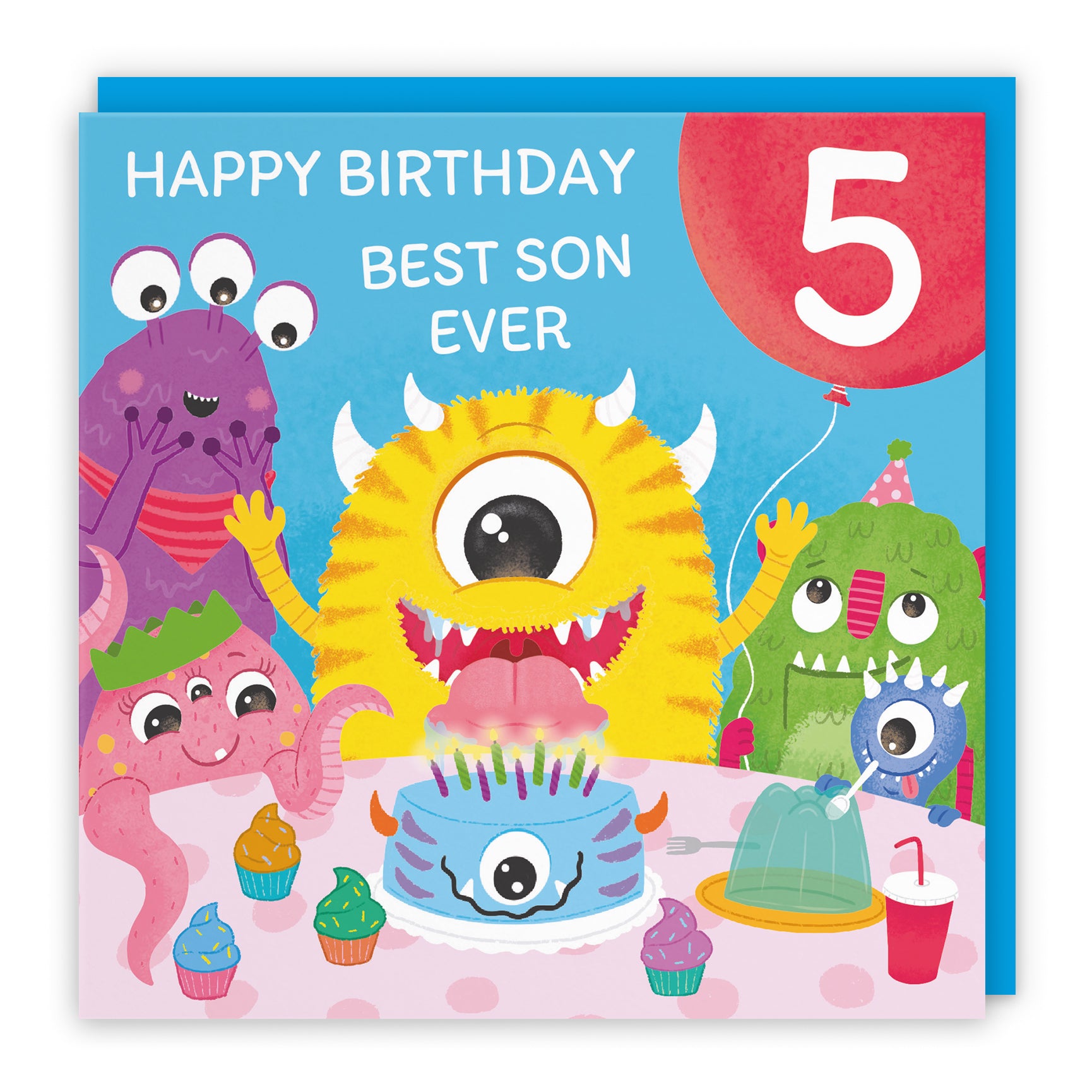 Monsters Party Cute Birthday Card Imagination