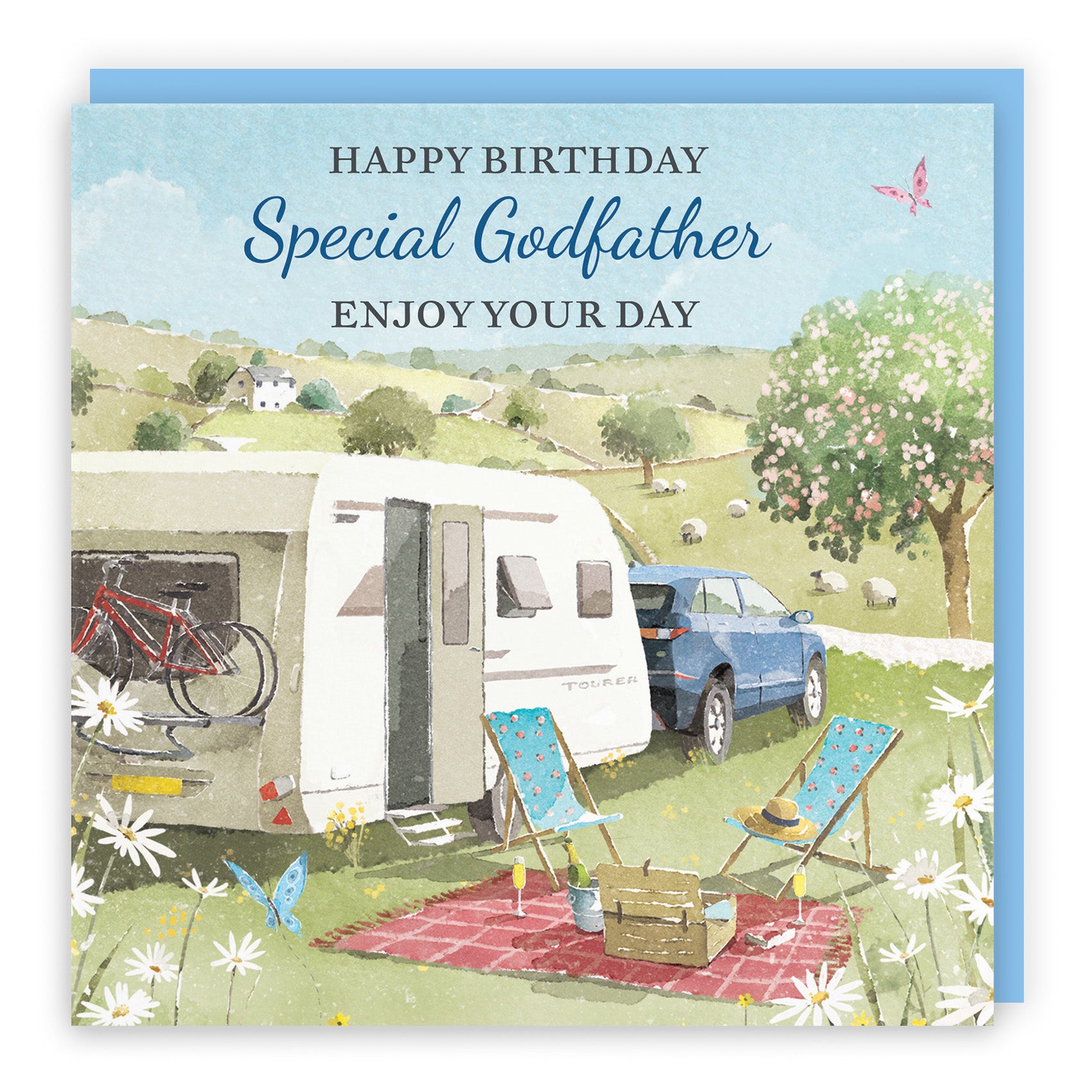 Caravan Holiday Birthday Card Milo's Gallery