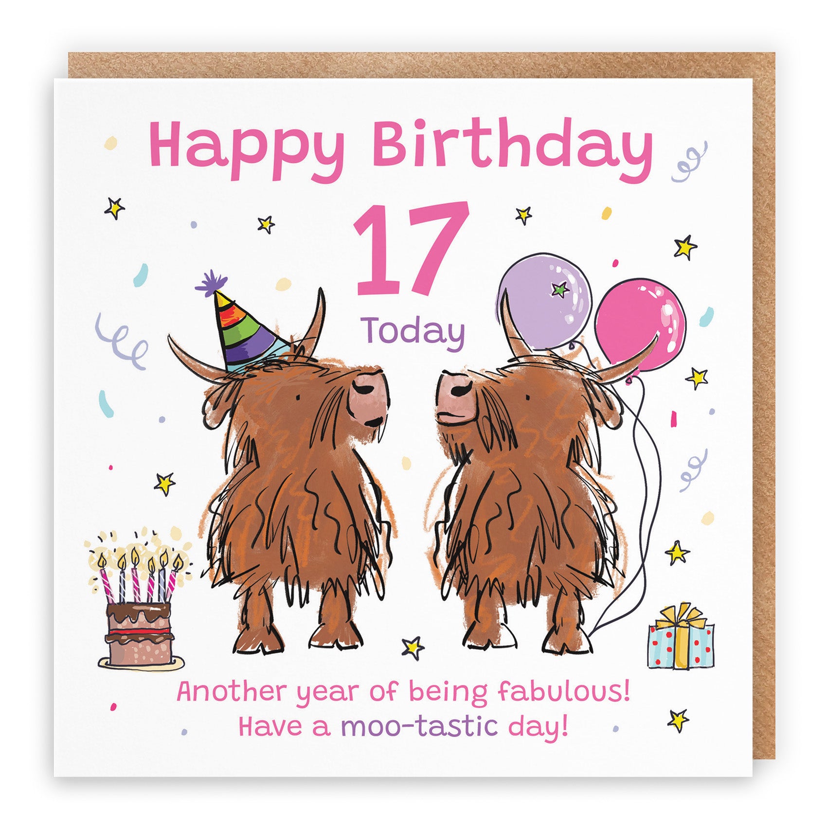 Highland Cows Birthday Card Animal Party