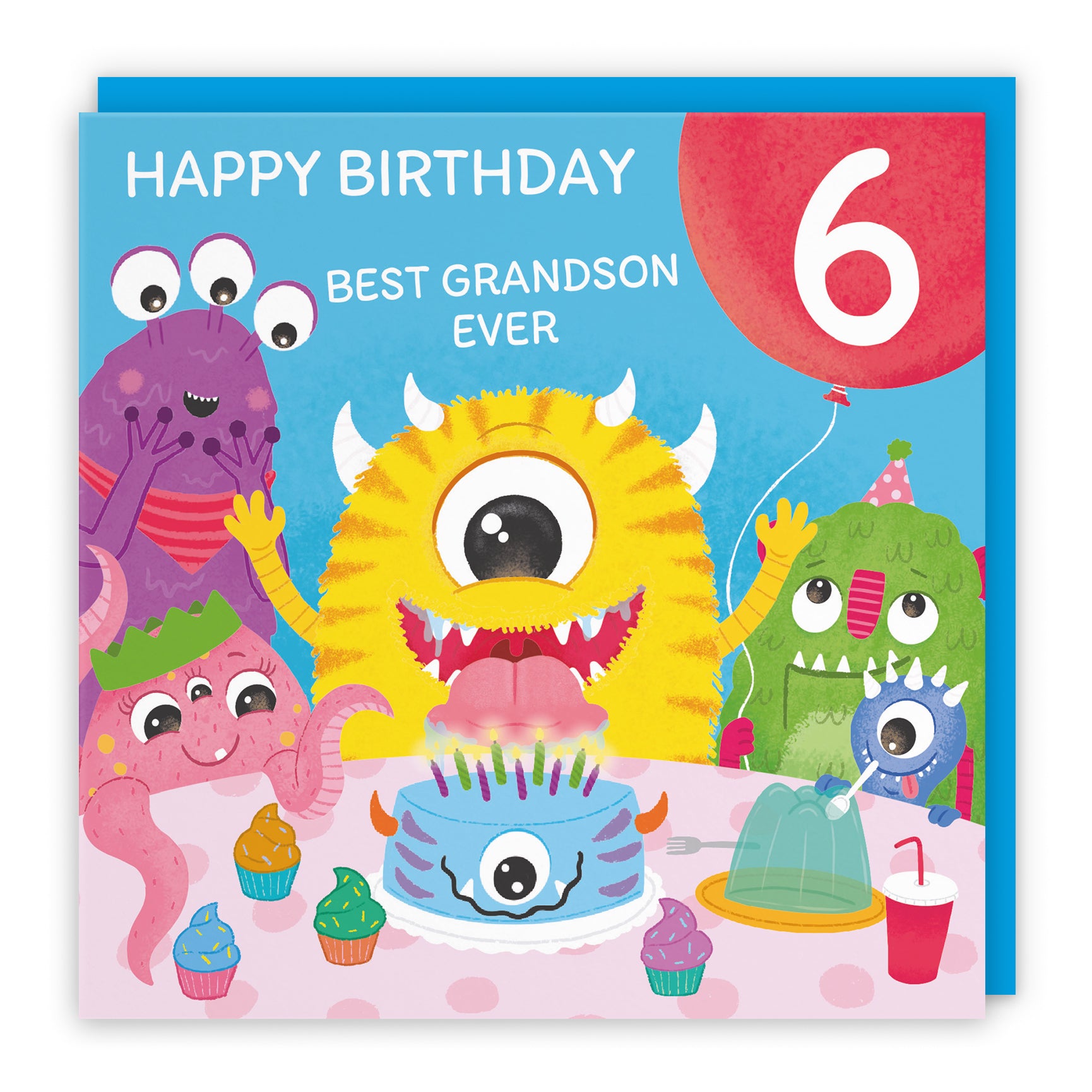 Monsters Party Cute Birthday Card Imagination
