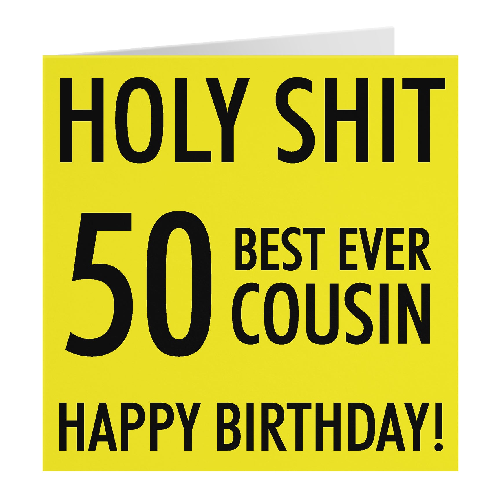 Funny Birthday Card Holy Shit
