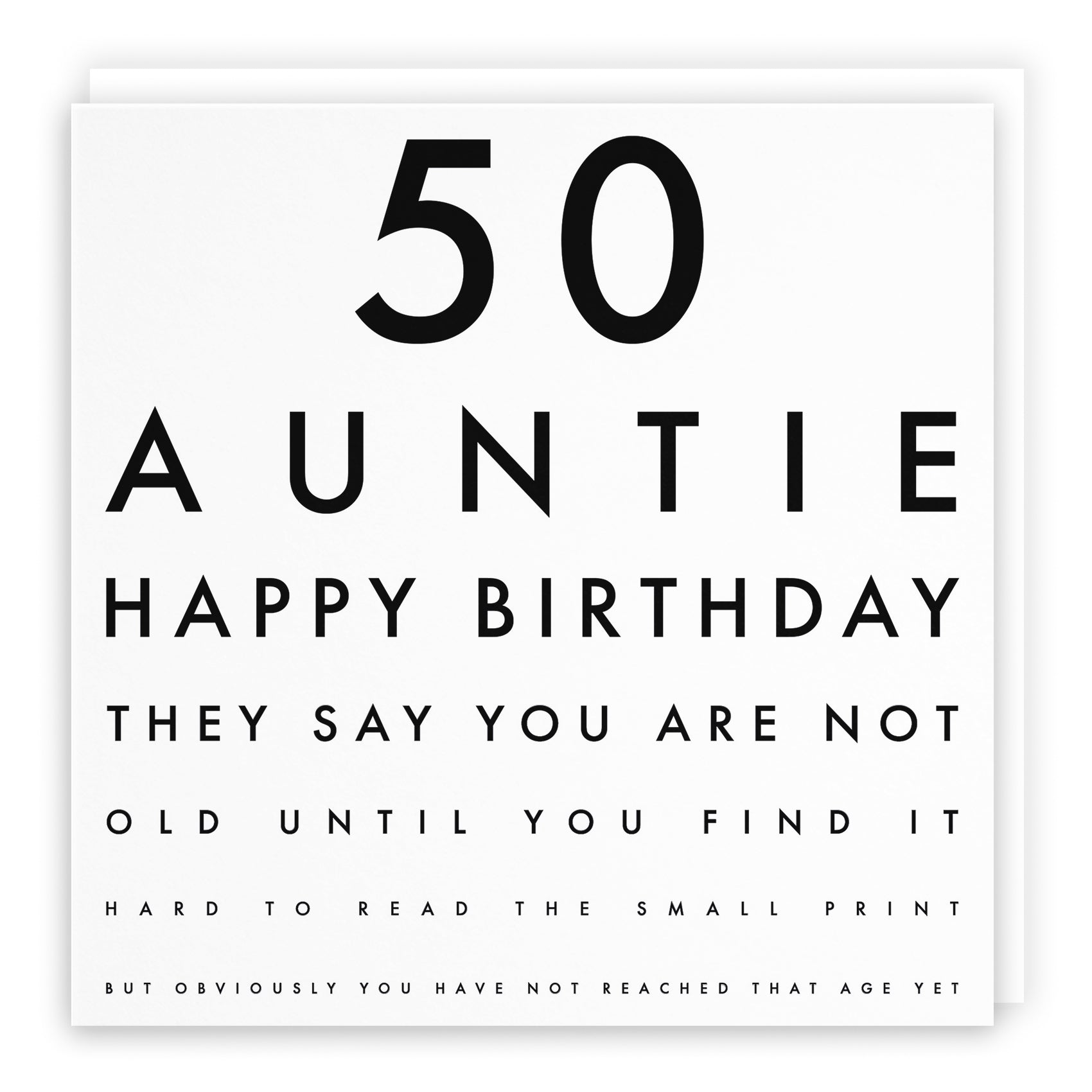 Funny Eye Test Birthday Card Letters