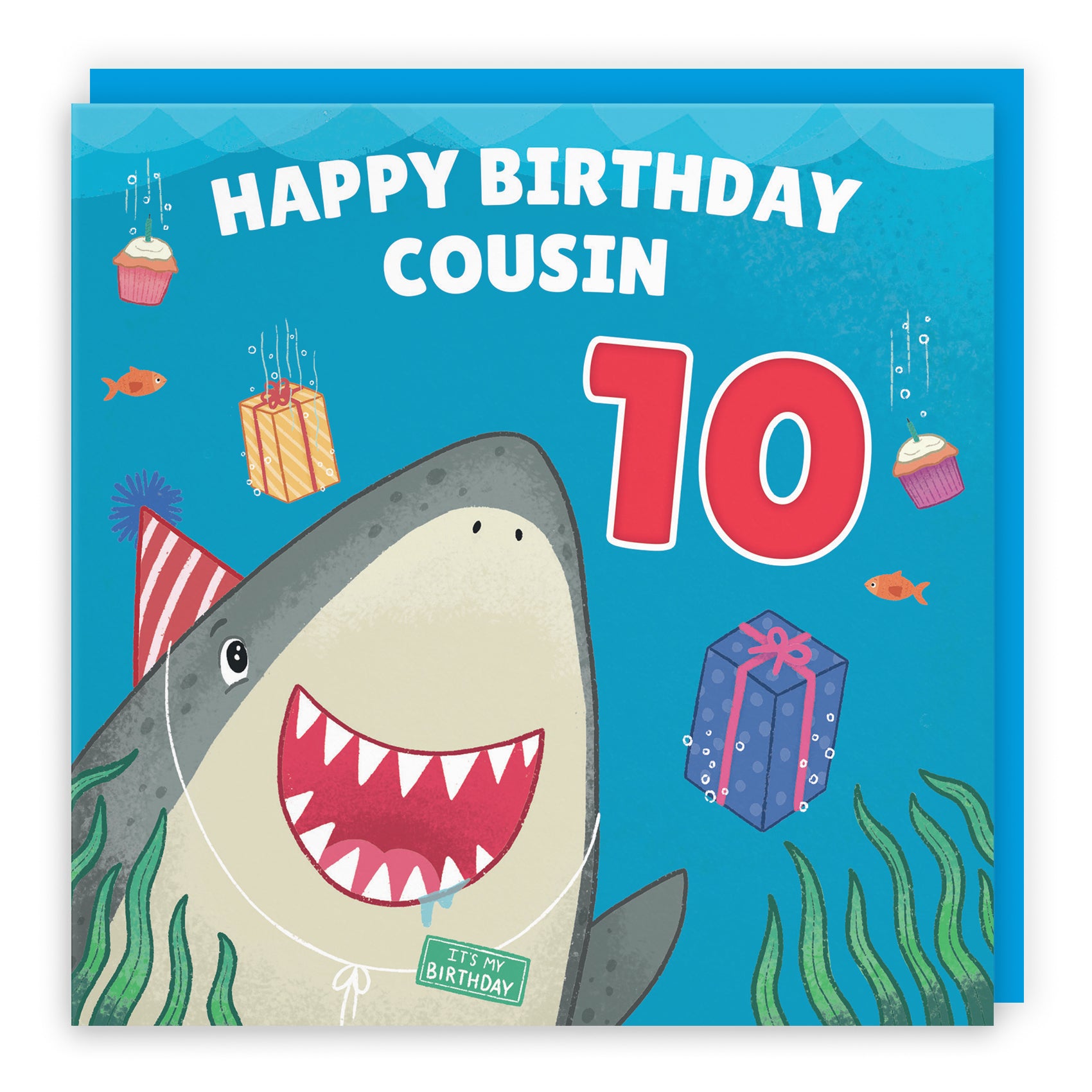 Cute Shark Birthday Card Ocean