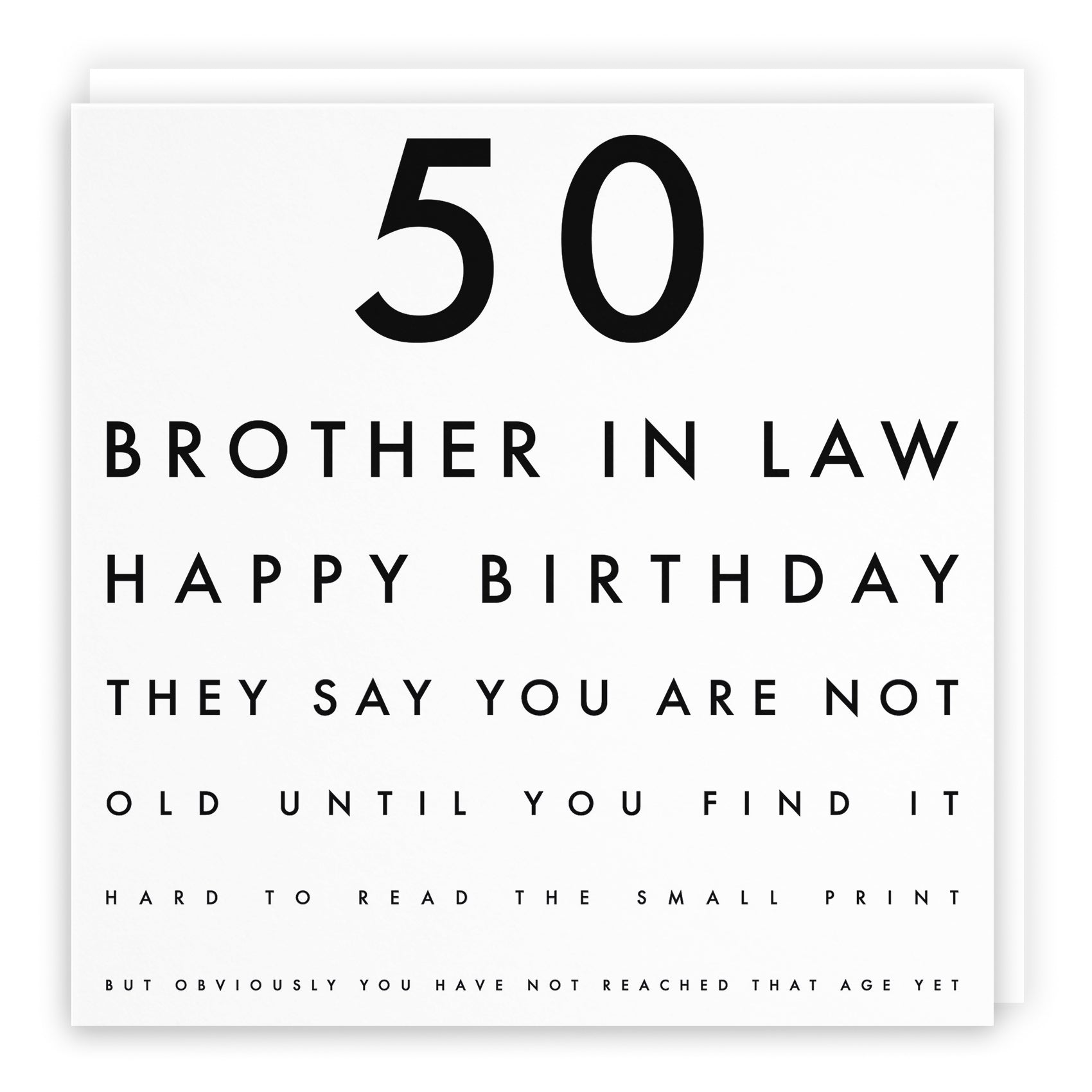 Funny Eye Test Birthday Card Letters