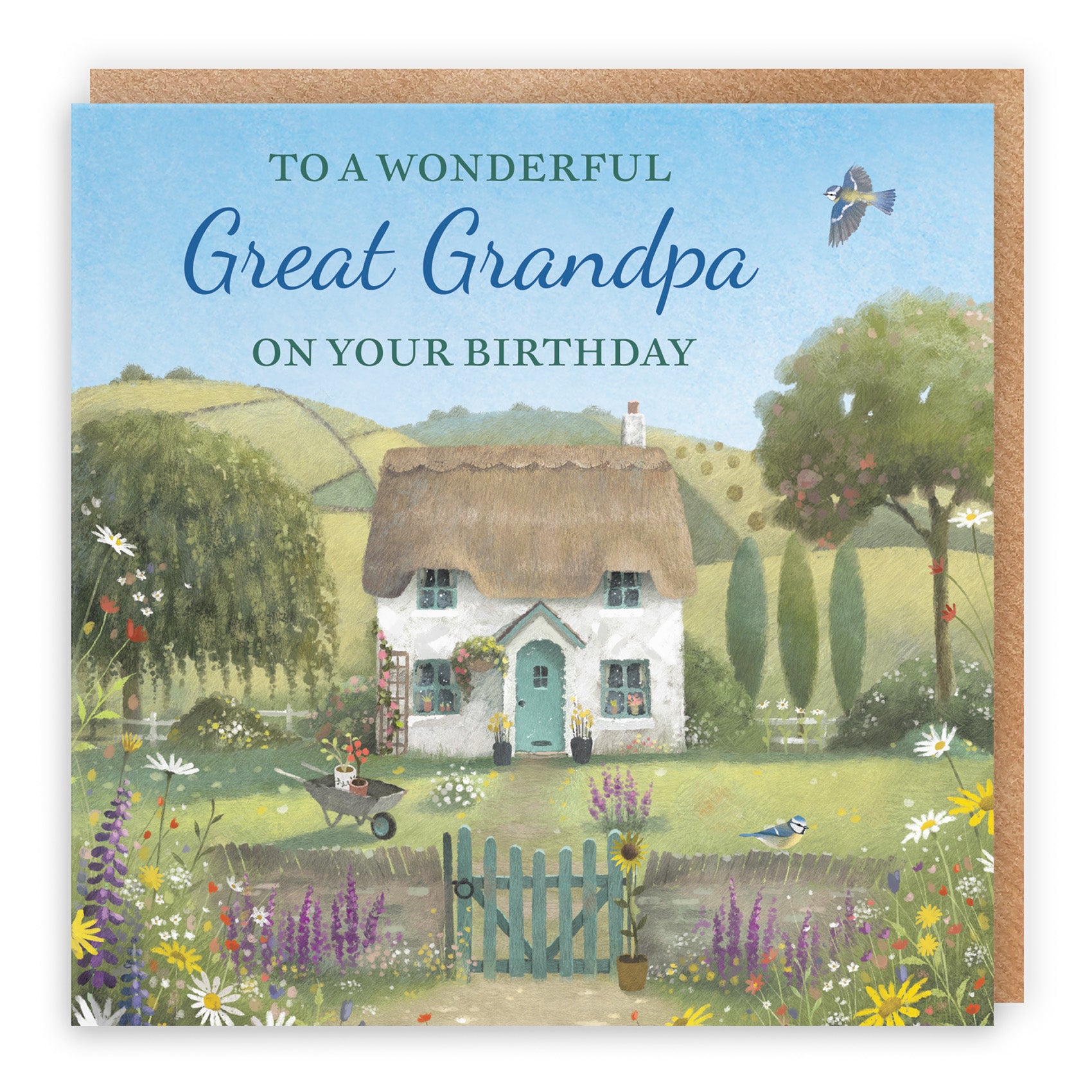 Thatched Cottage Birthday Card Milo's Gallery