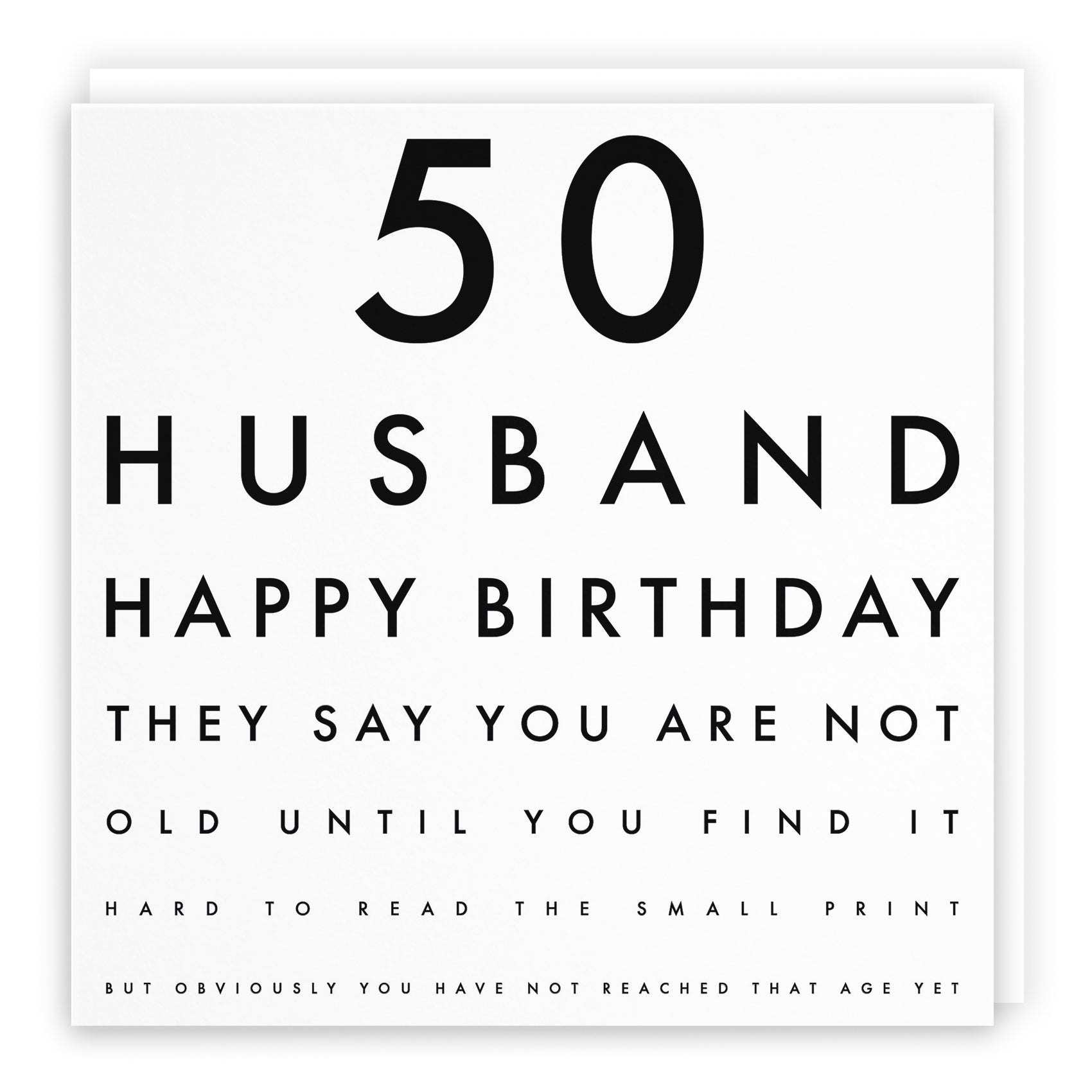 Funny Eye Test Birthday Card Letters