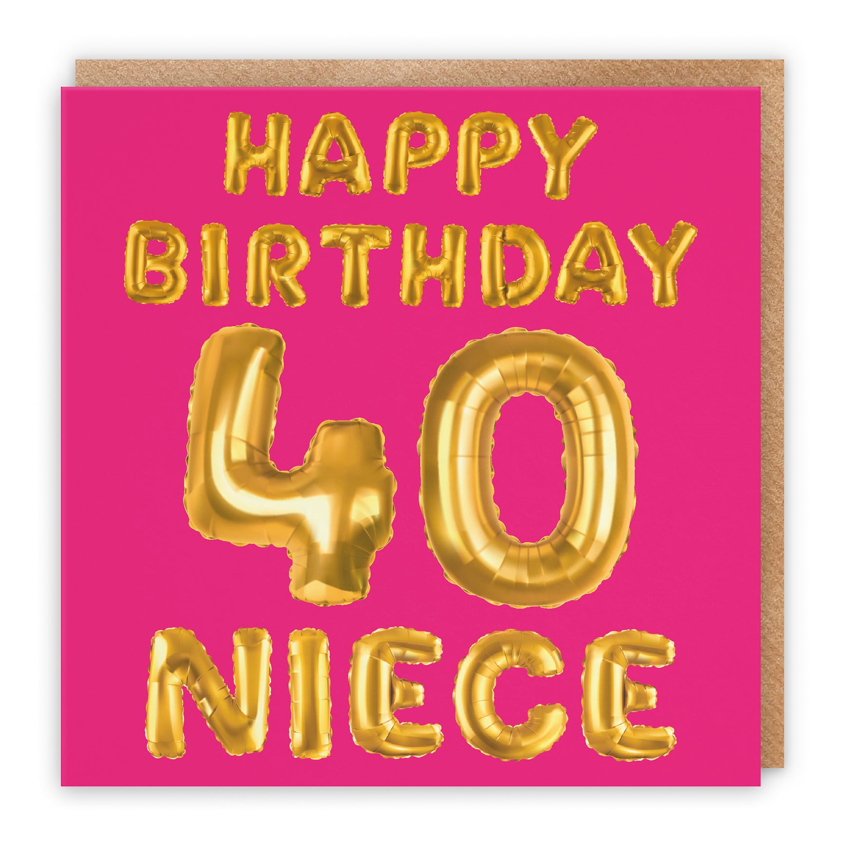 Pink Balloon Birthday Card