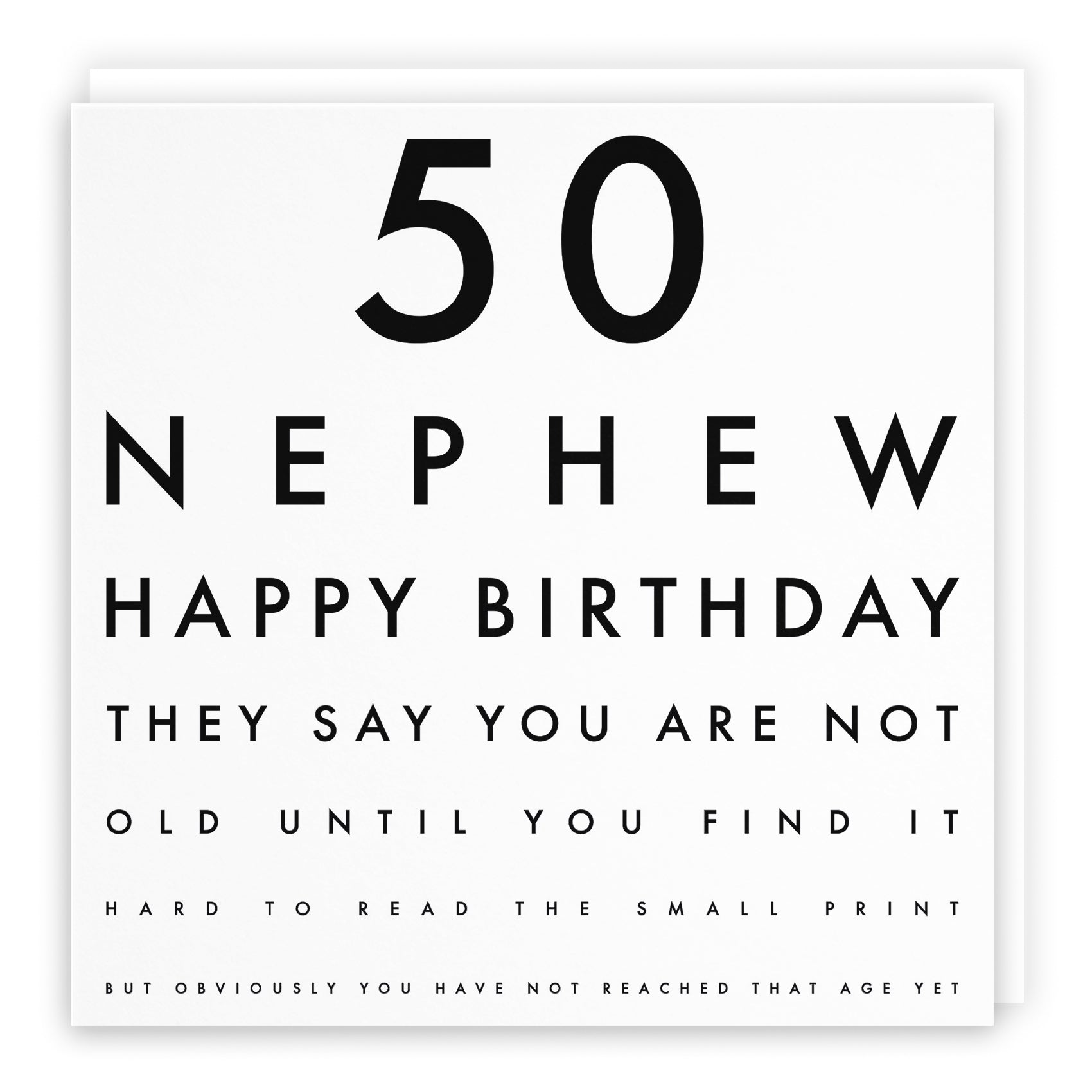 Funny Eye Test Birthday Card Letters