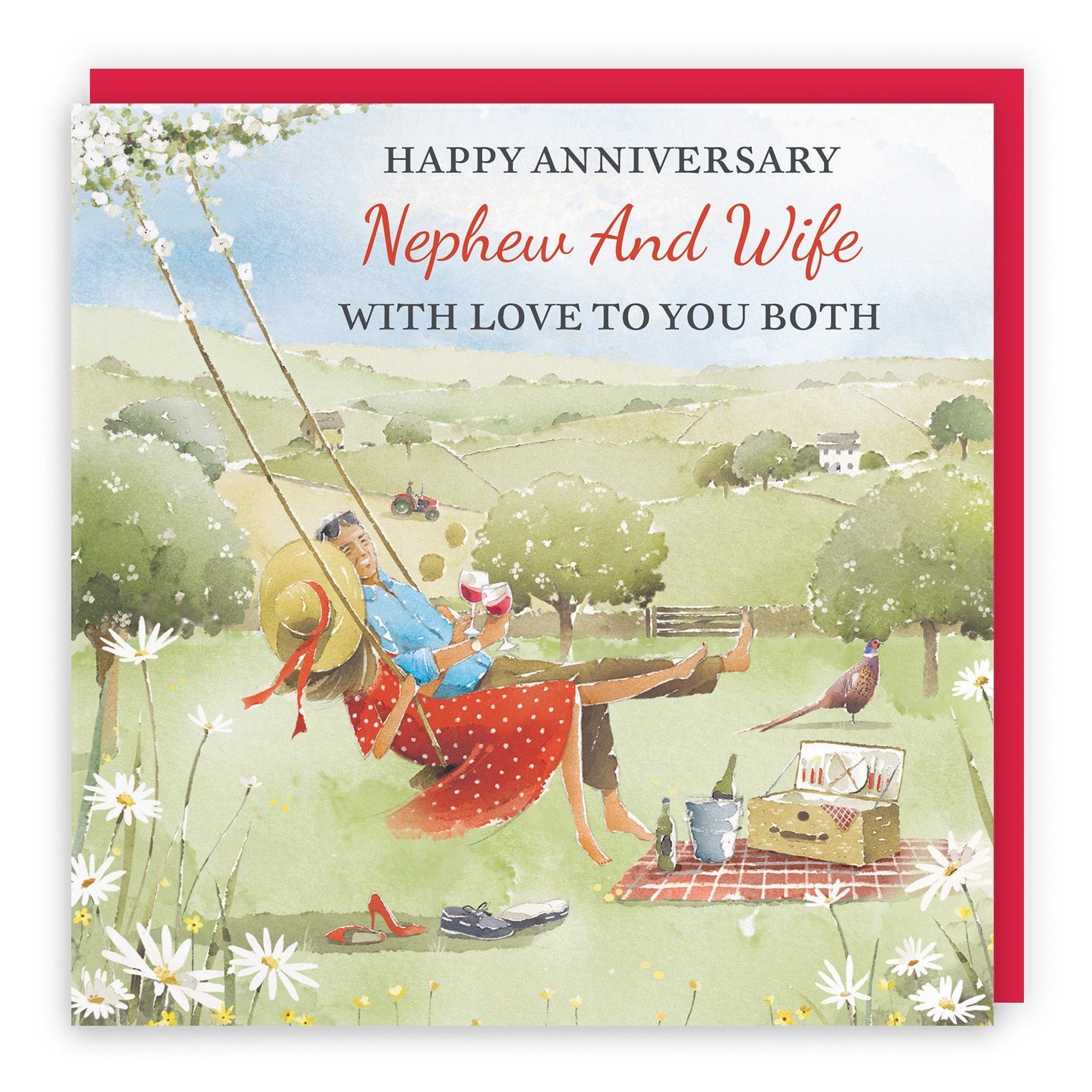 Meadow Picnic Anniversary Card Milo's Gallery